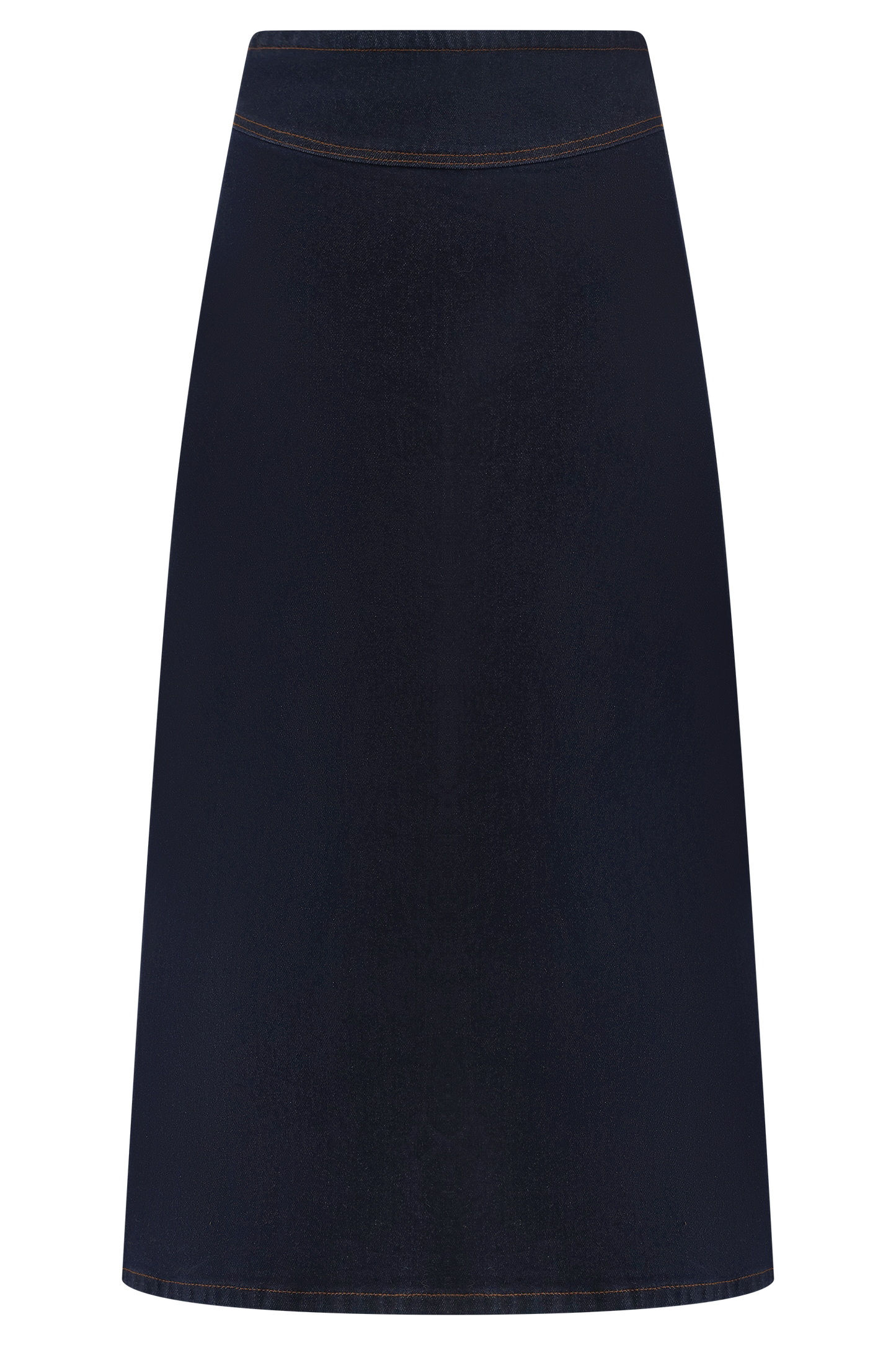 Cecilia Denim A-Line Midi Skirt - Indigo Blue