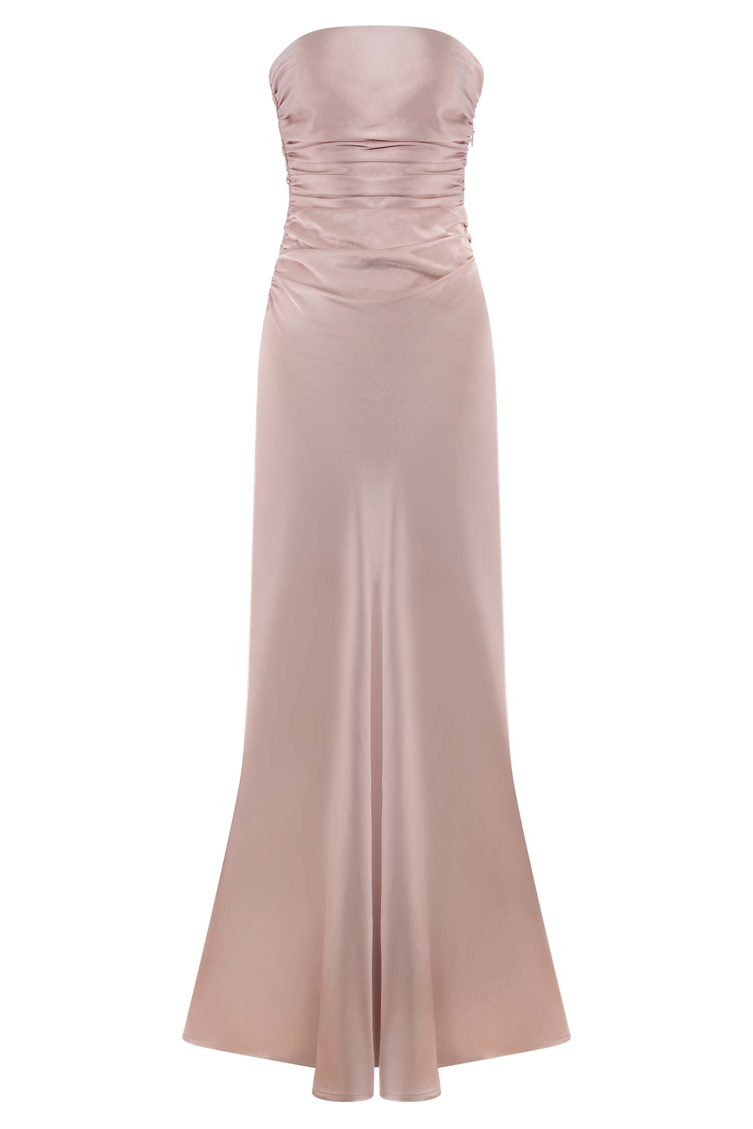 Cedar Strapless Satin Maxi Dress - Soft Pink #14