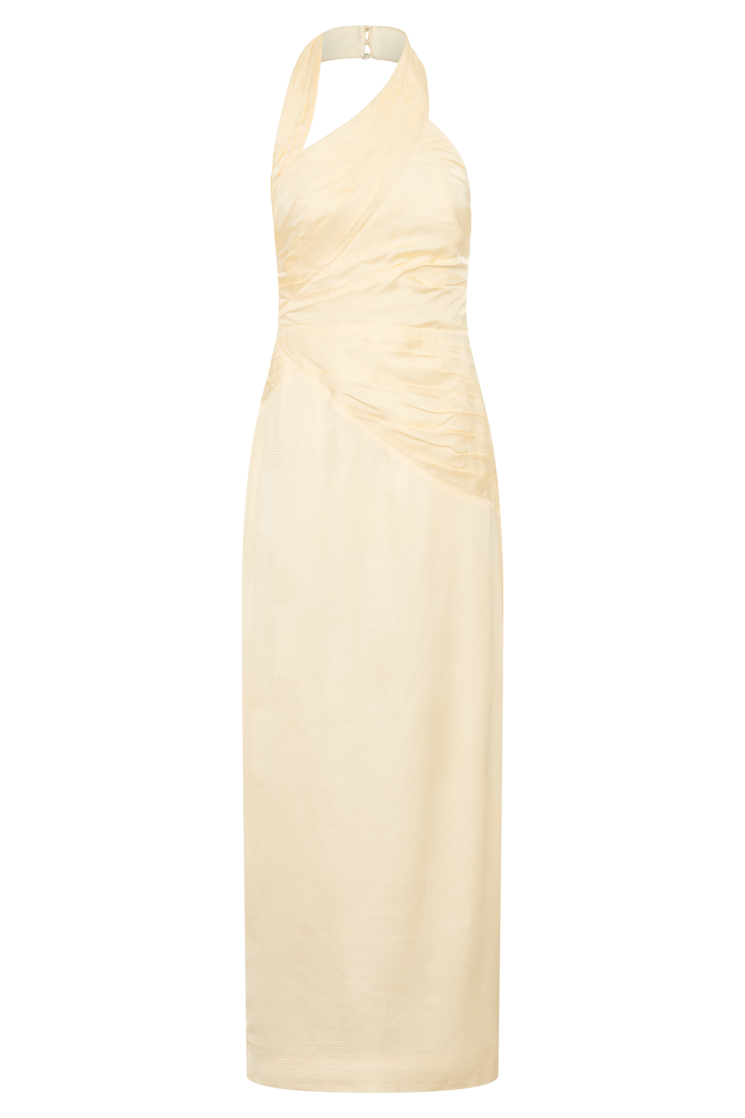 Chiara Halter Satin Maxi Dress - Buttermilk #9