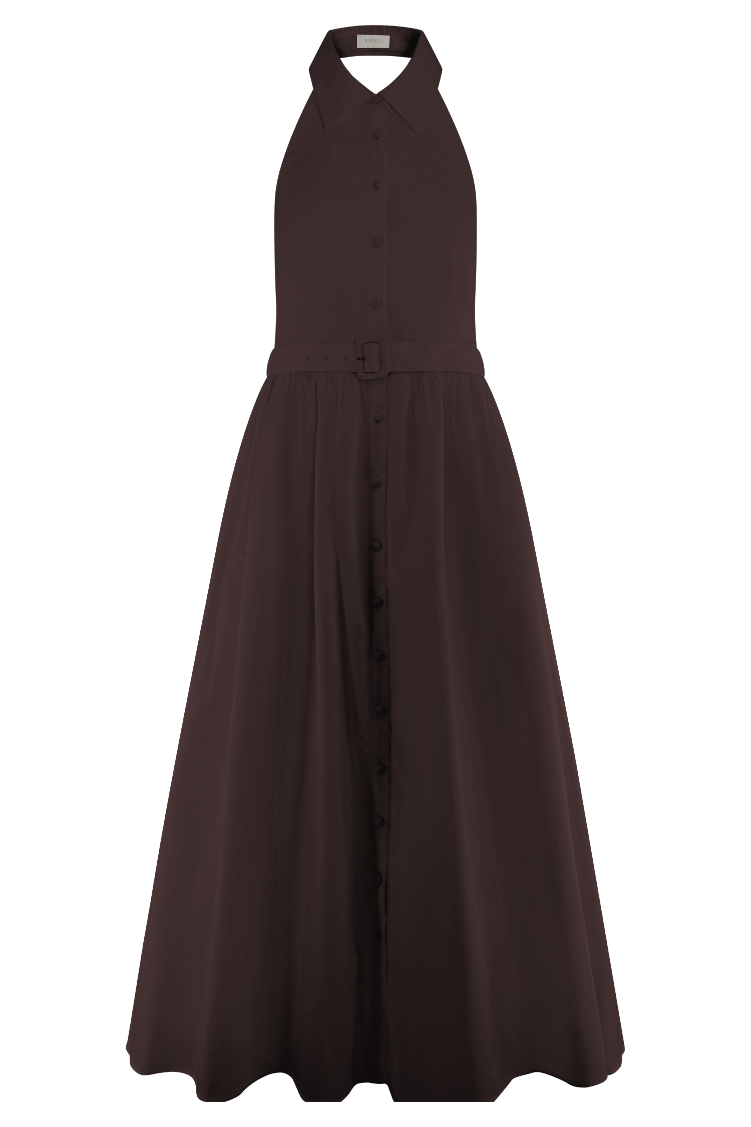 Cindy Collared Midi Dress - Chocolate #9