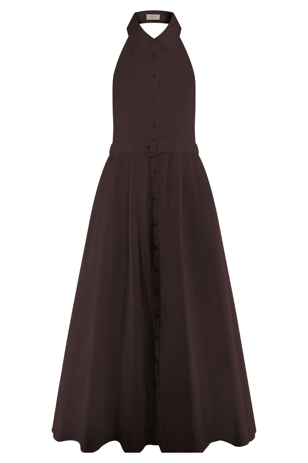 Cindy Collared Midi Dress - Chocolate #9