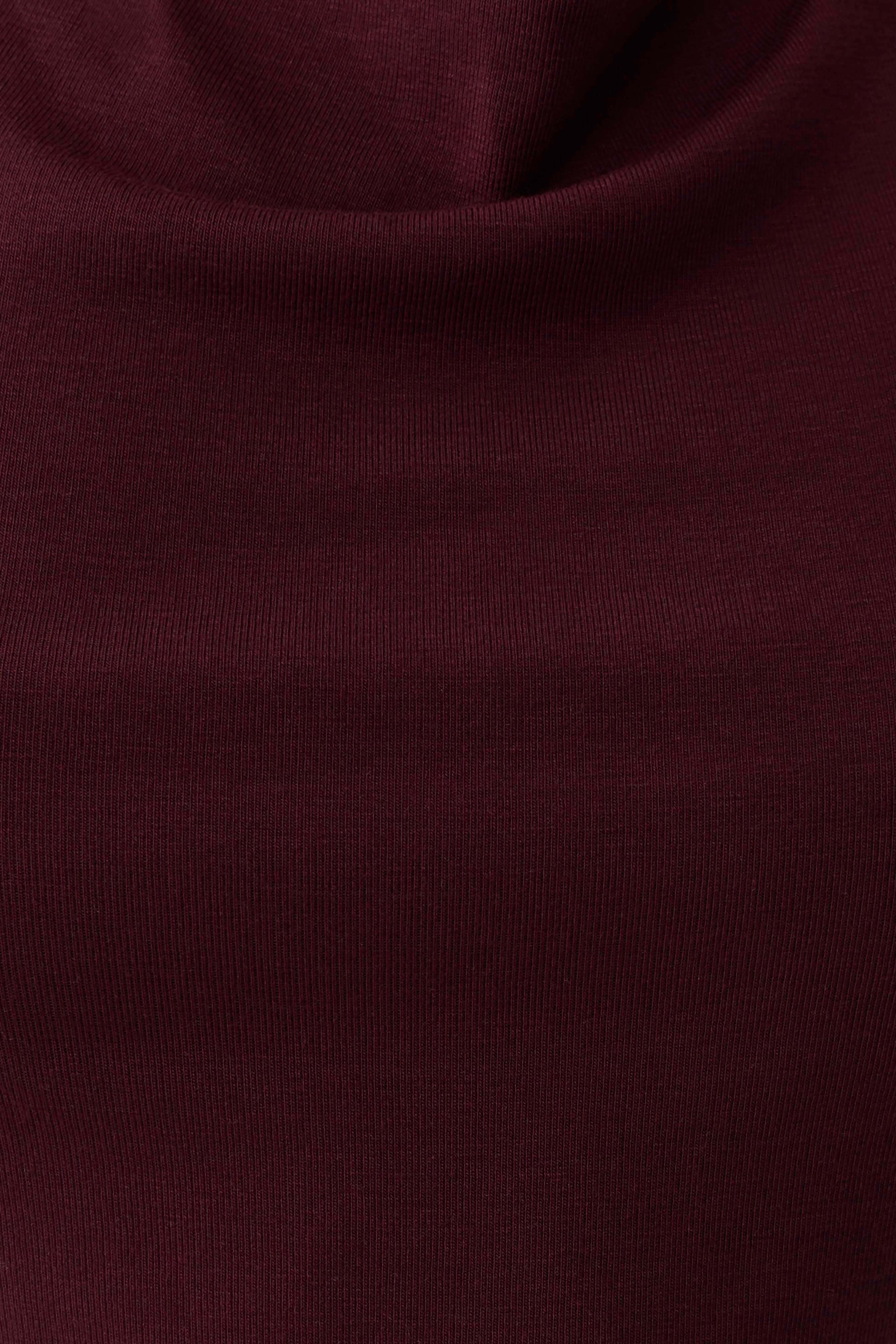 Clea Relaxed Sheer Halter Top - Burgundy #7