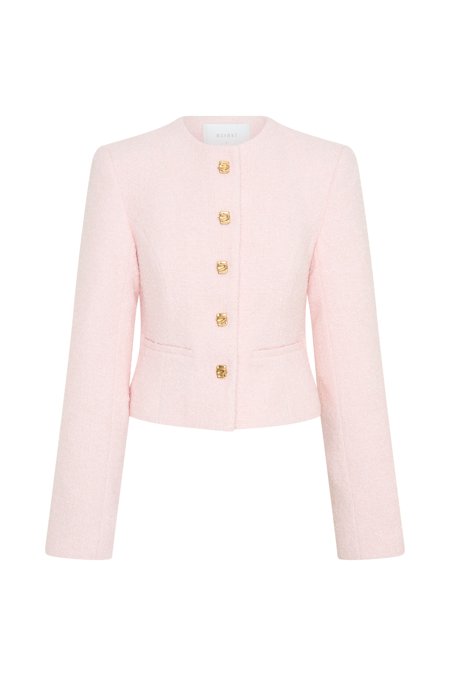 Cleo Boucle Jacket - Powder Pink #9