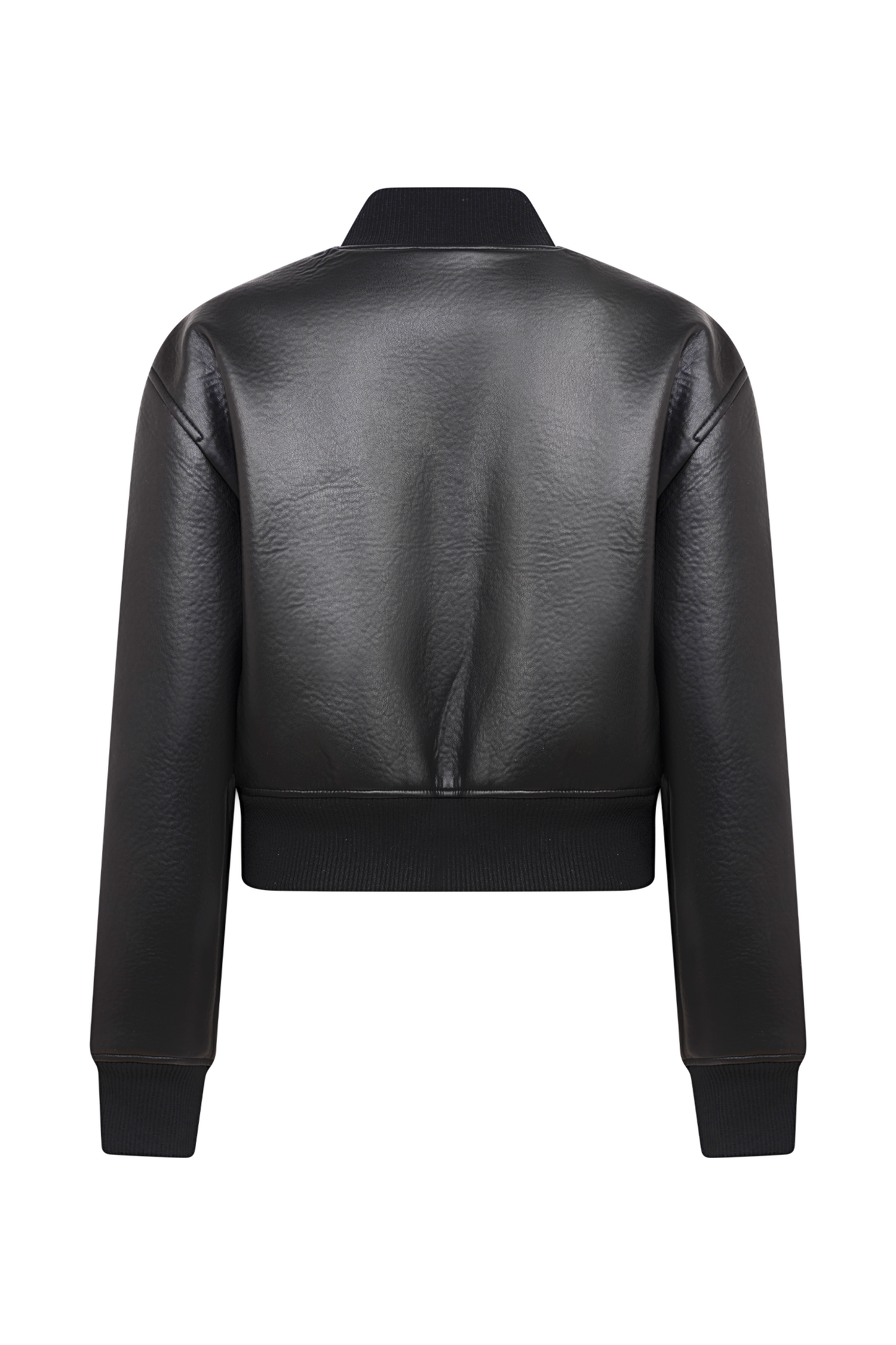 Codi Faux Leather Bomber Jacket - Black #11