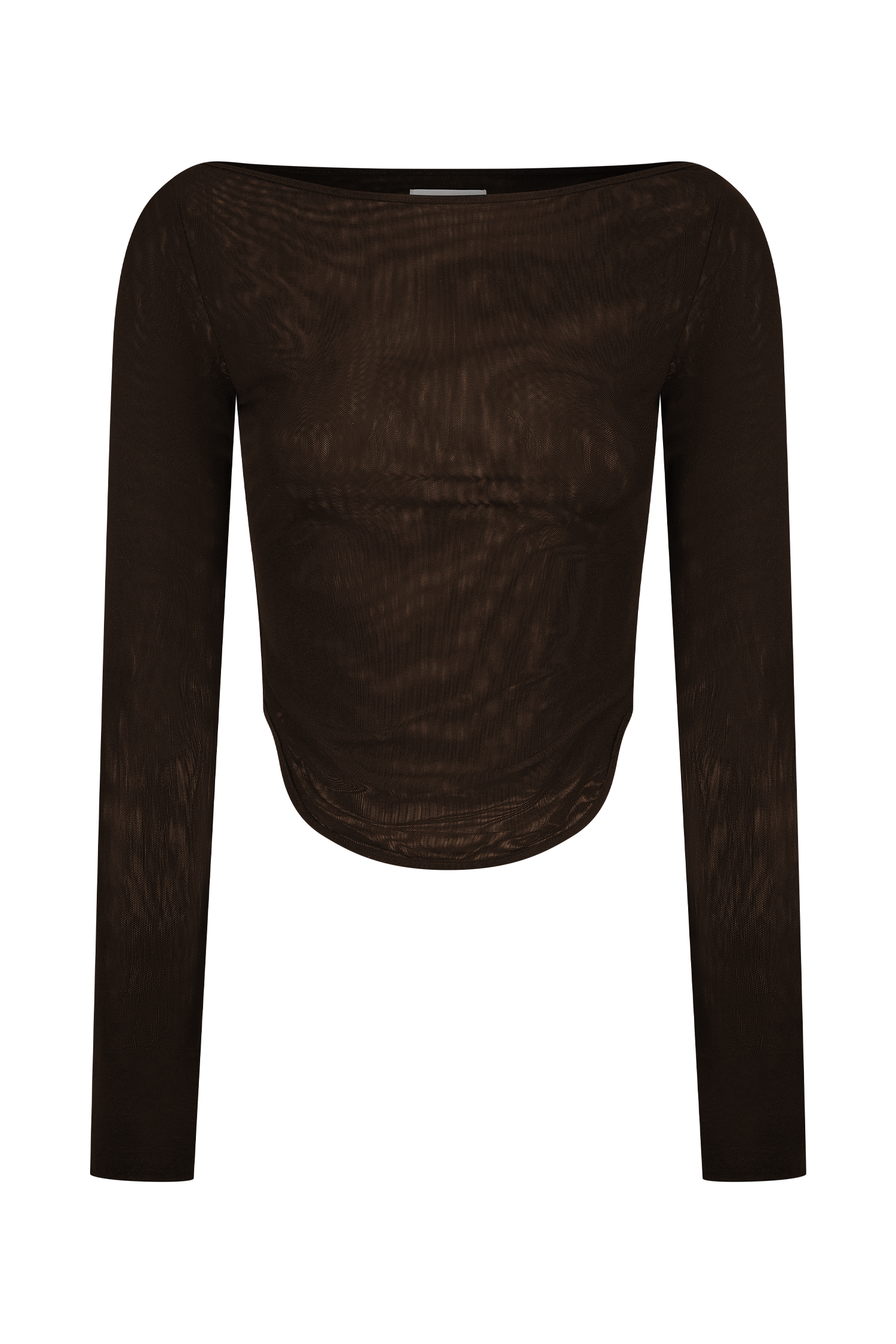 Colette Boat Neck Mesh Top - Dark Chocolate #9