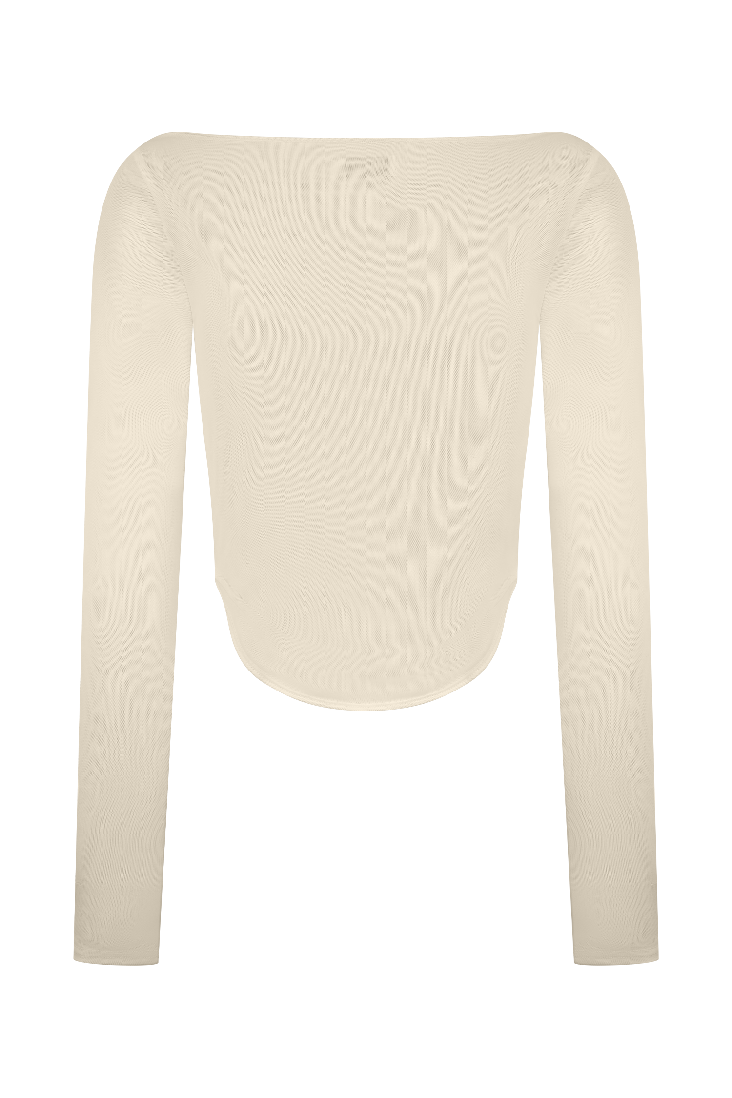 Colette Boat Neck Mesh Top - Ivory #9