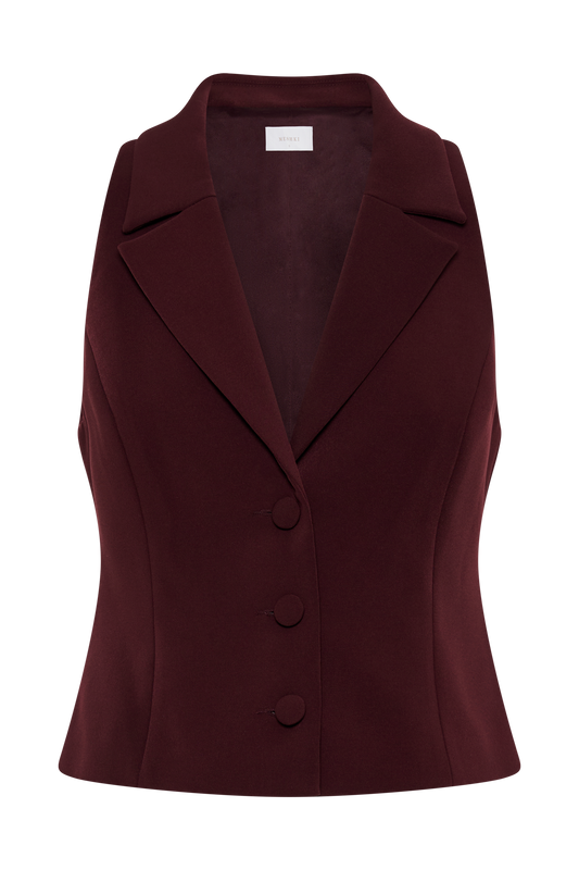 Mura Suiting Vest - Plum