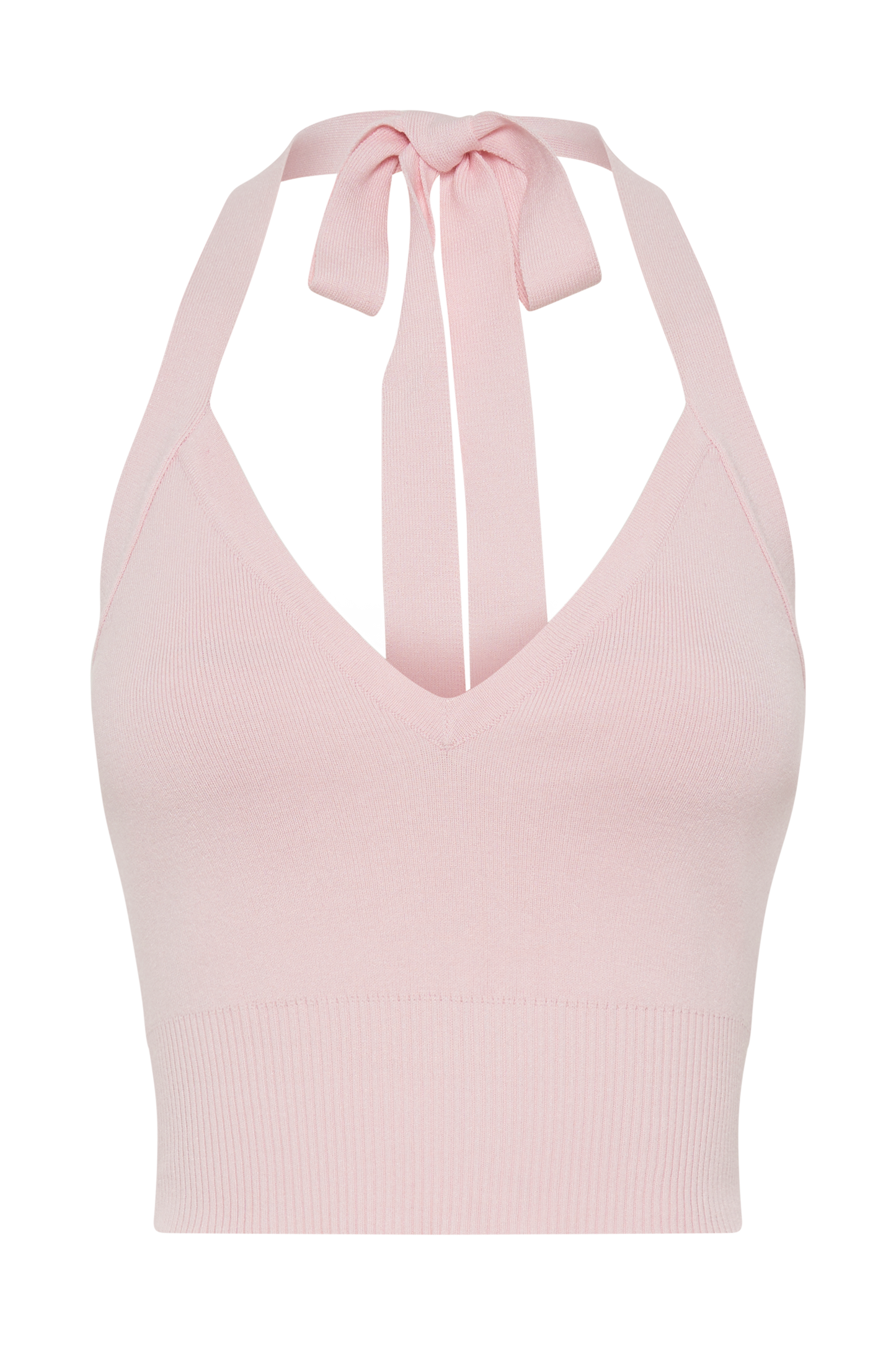 Wendy Halter Knit Top - Fairy Floss Pink