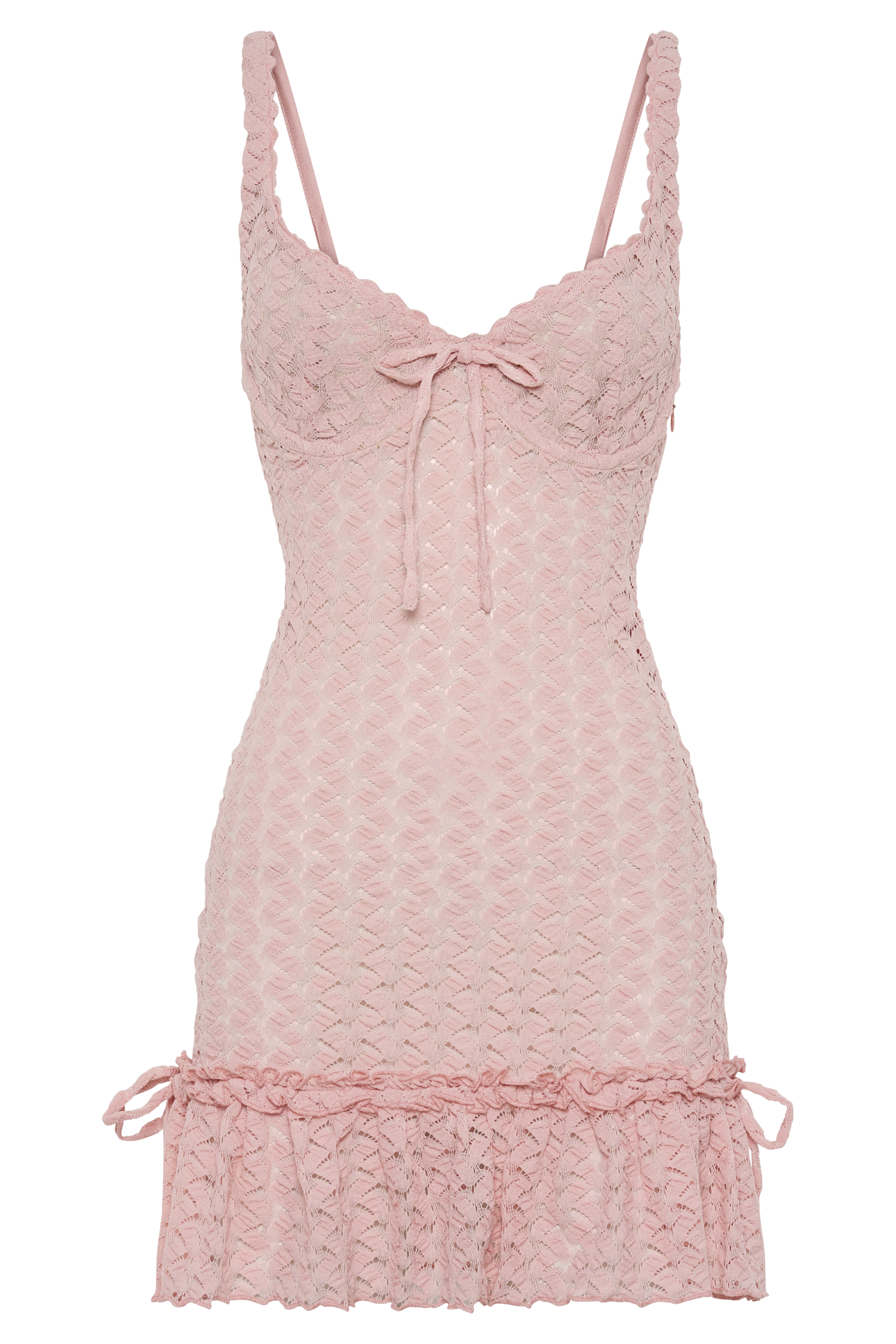 Marietta Cupped Lace Mini Dress - Fairy Floss Pink #7