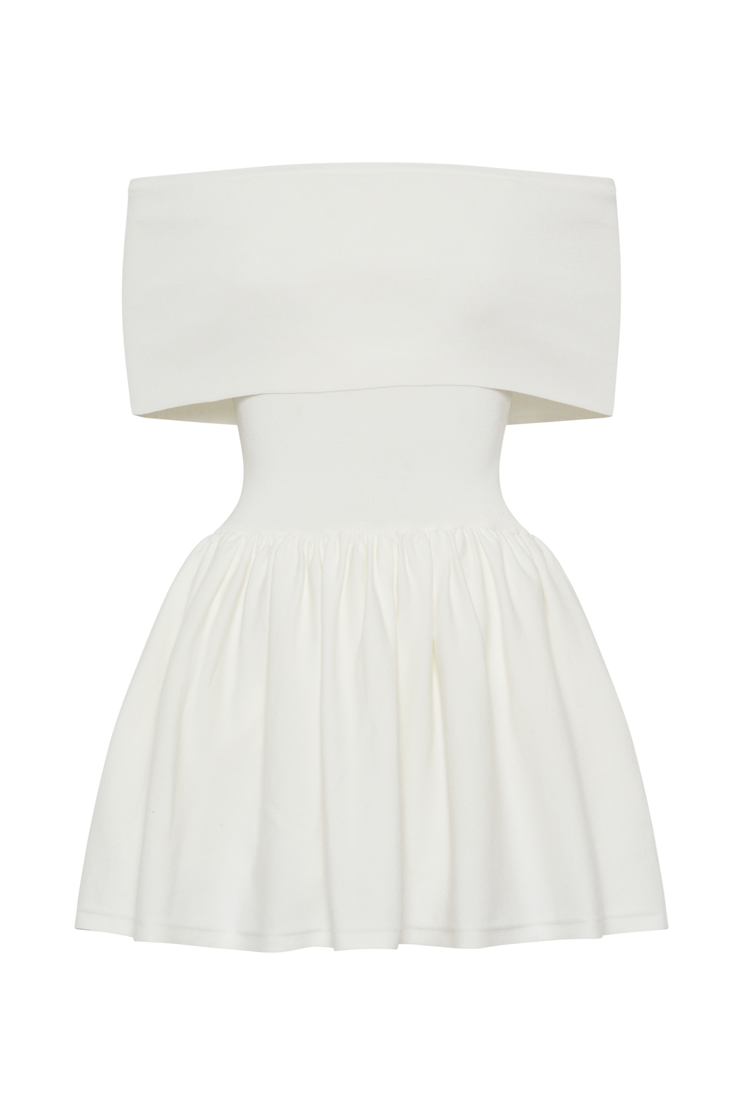 Lydia Off Shoulder Knit Mini Dress - White #8