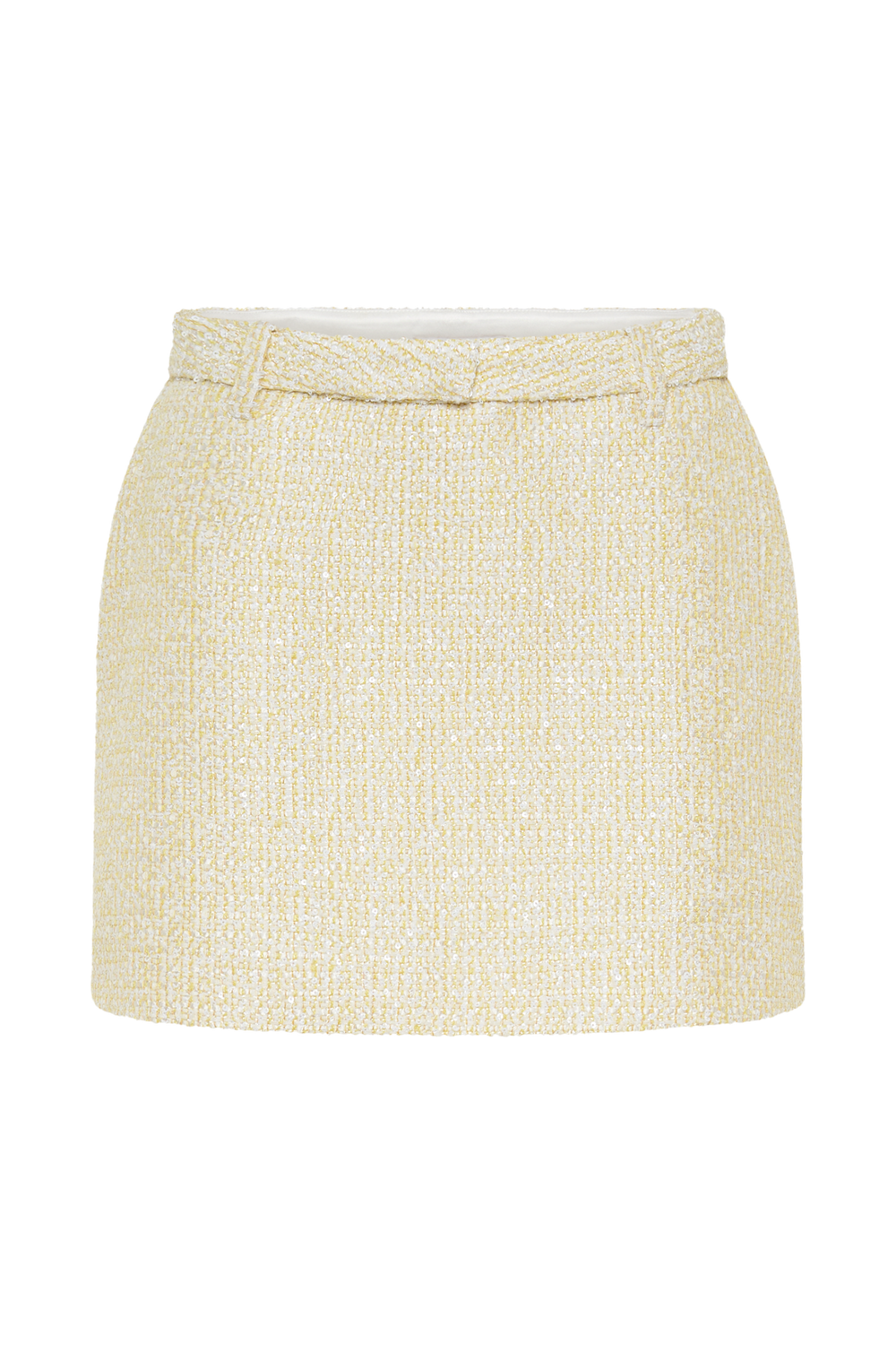 Mercer Tweed Mini Skirt - Lemon