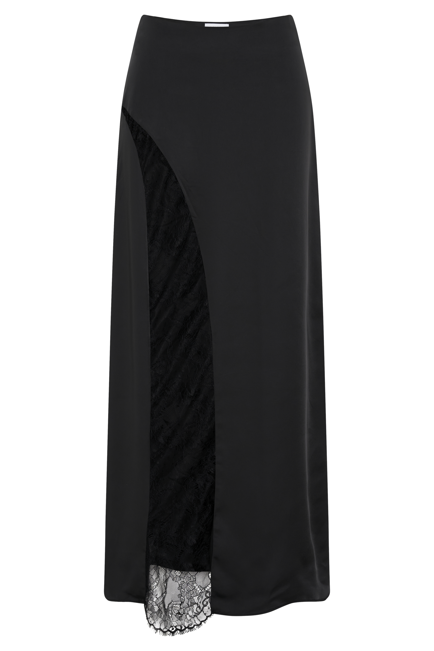 Luella Satin Lace Maxi Skirt - Black #8