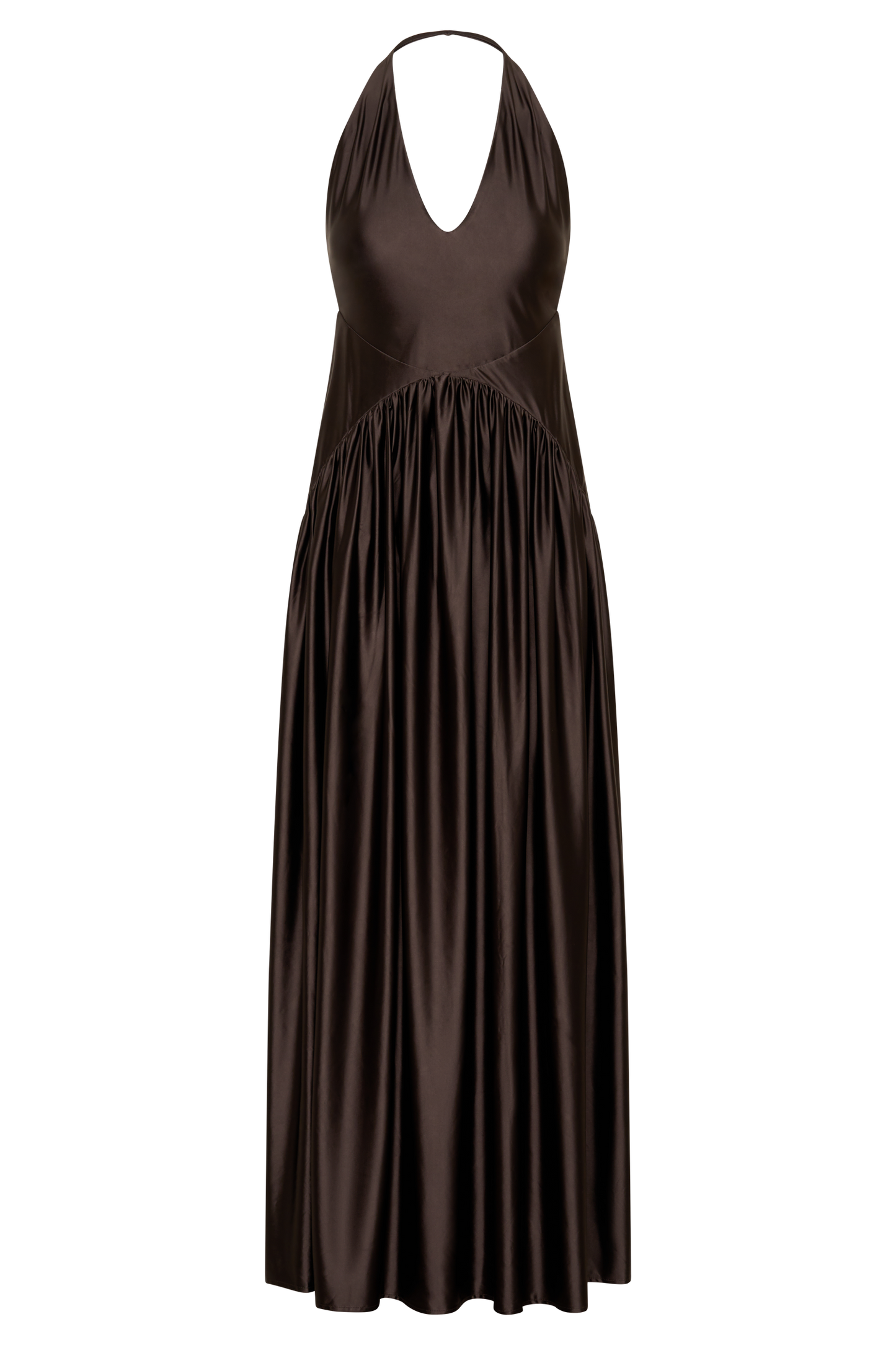 Cypress Halter Maxi Dress - Chocolate