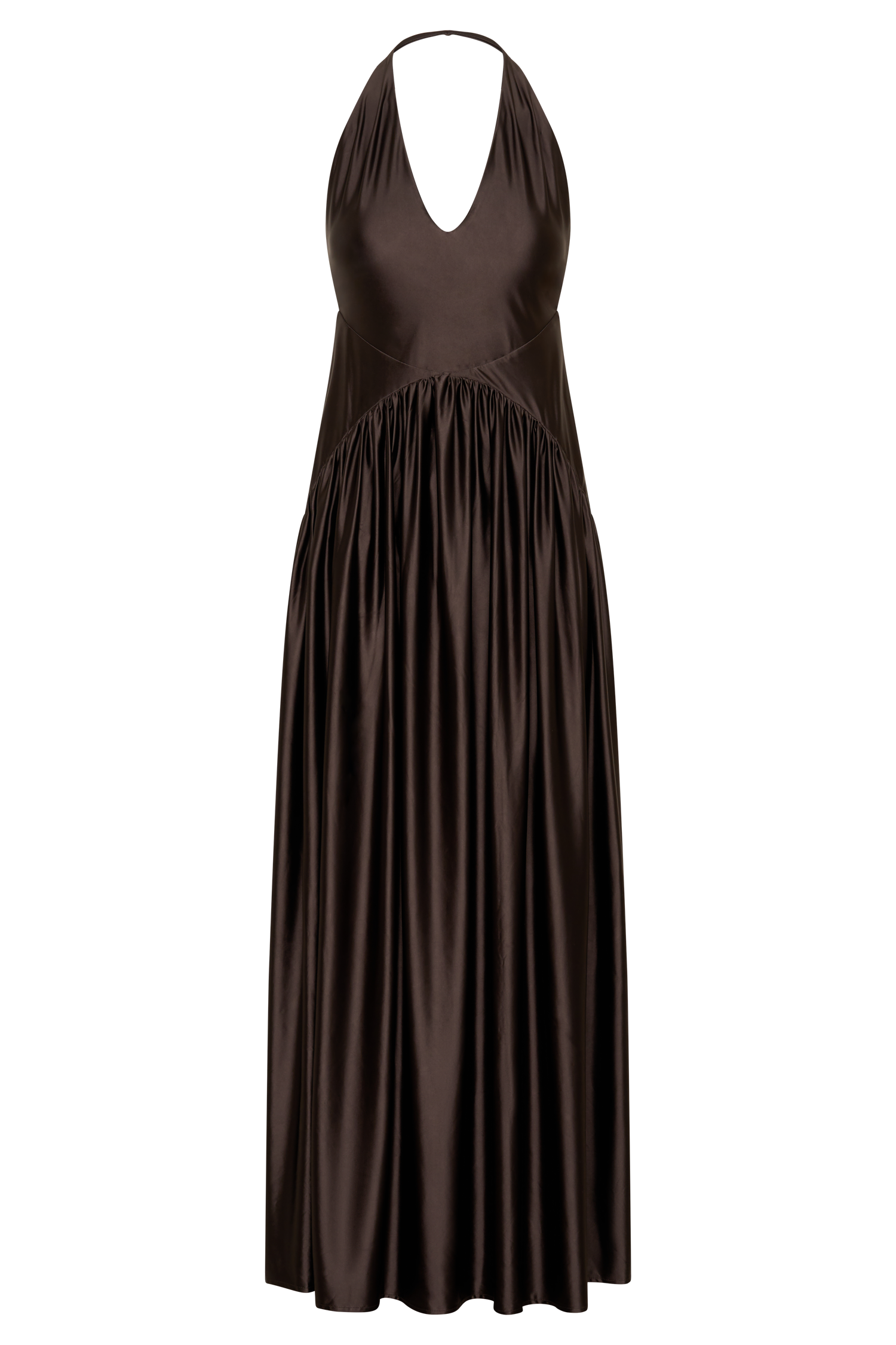Cypress Halter Maxi Dress - Chocolate #13
