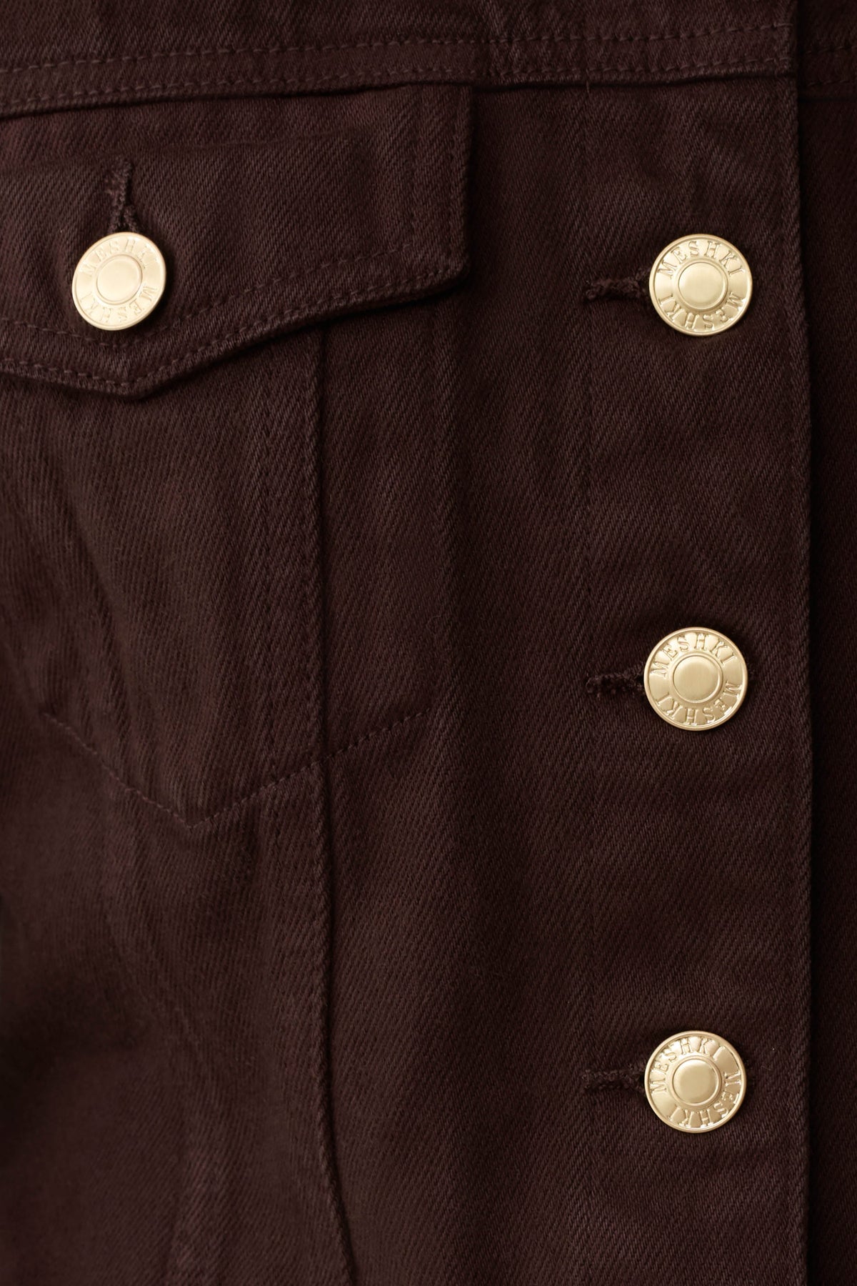 Renee Belted Denim Jacket - Chocolate #5