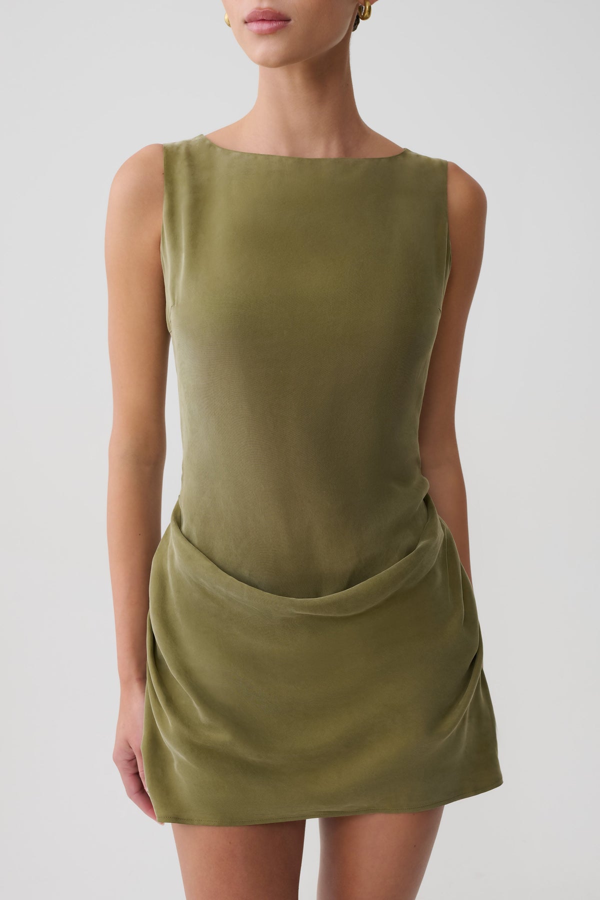 Bexley Draped Mini Dress - Olive #6