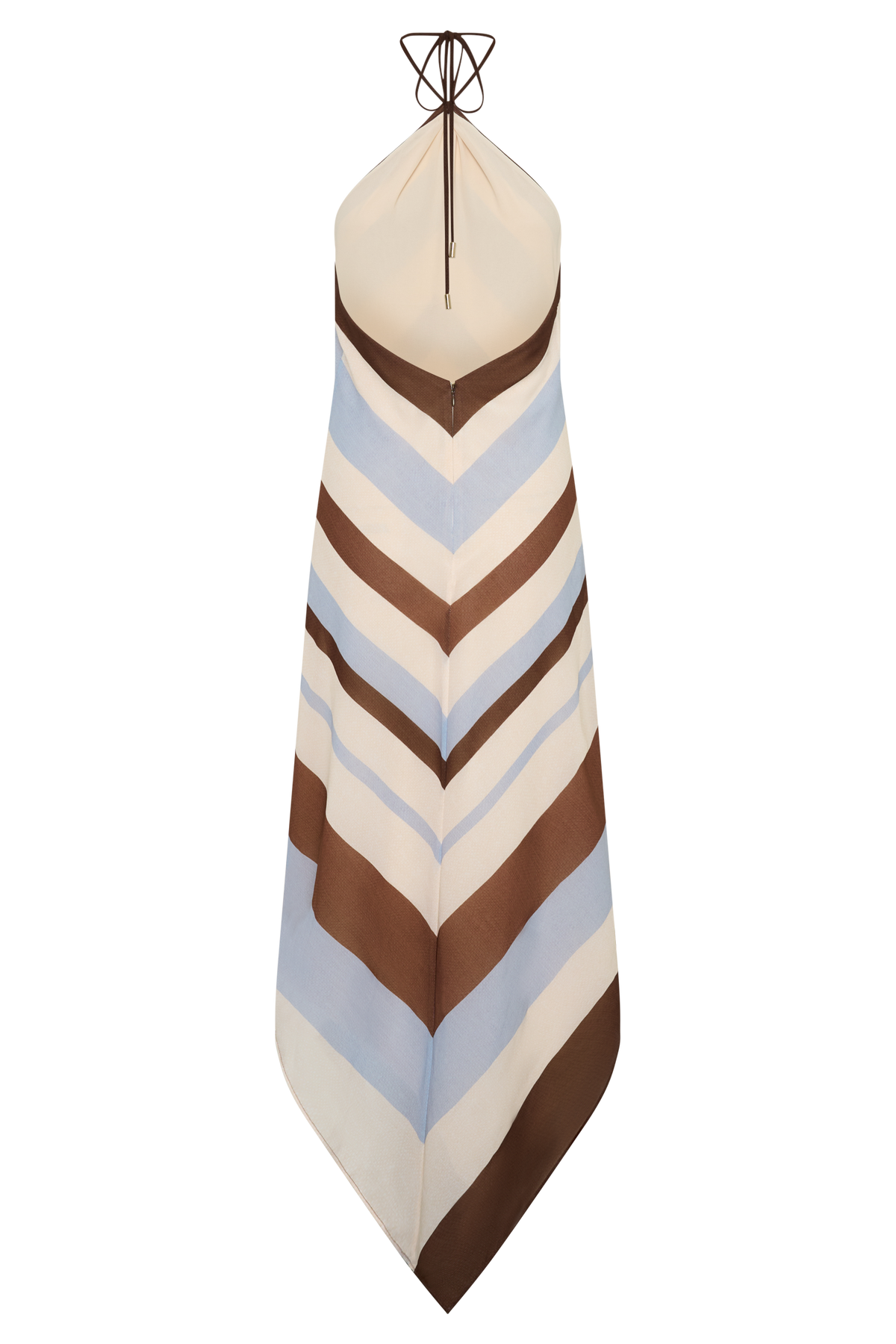 Hope Halter Midi Dress - Blue Stripe