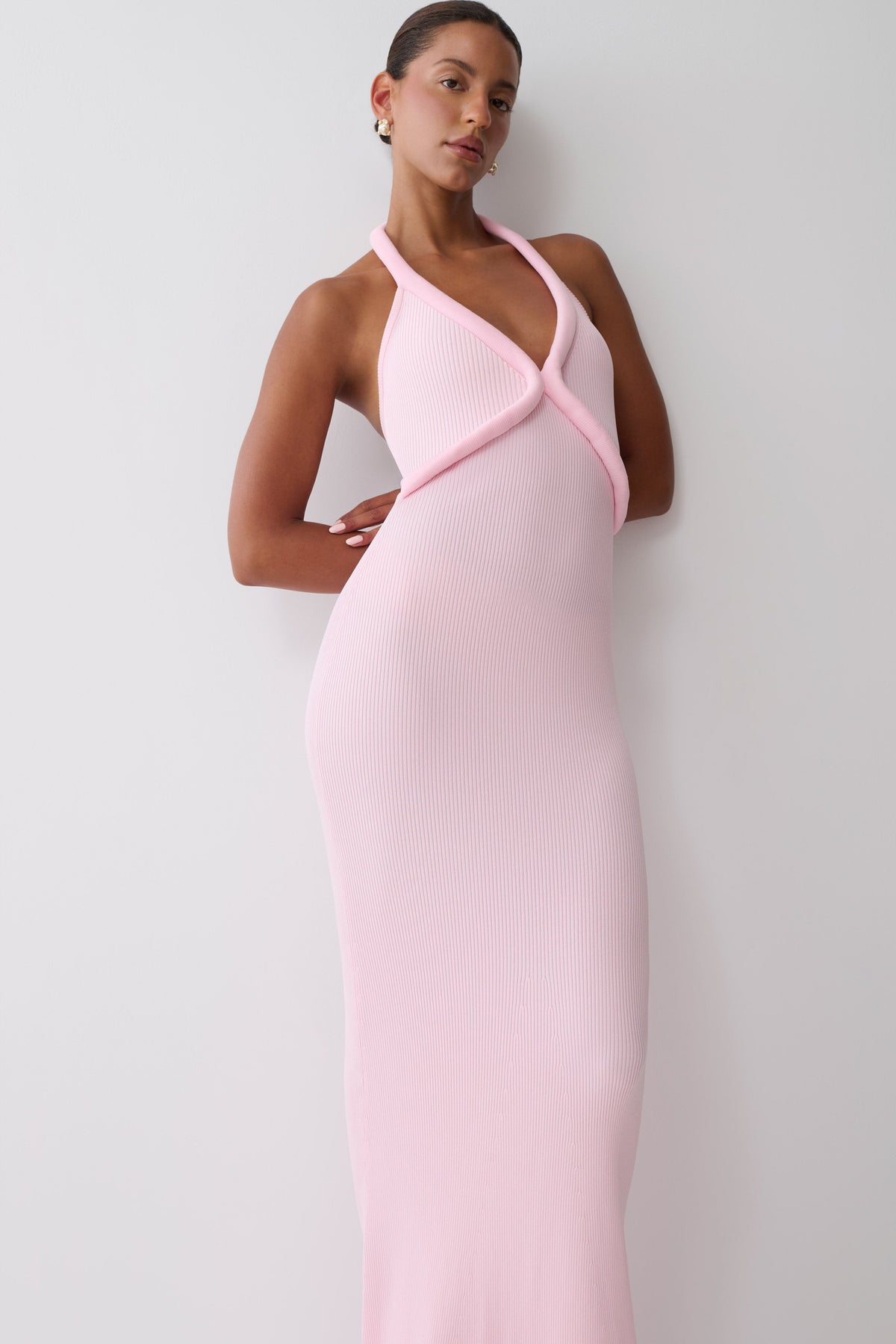 Jennifer Tubular Knit Maxi Dress - Candy Pink #6