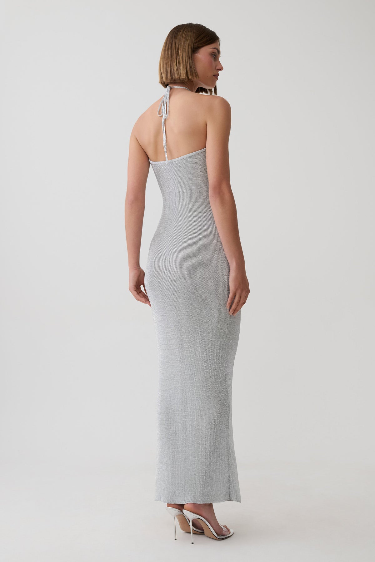Lane Lurex Knit Maxi Dress - Silver #2