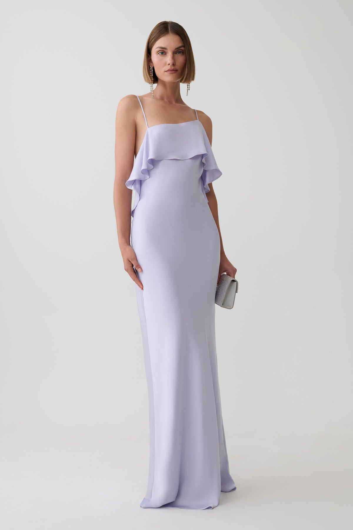 Faria Bias Satin Maxi Dress - Lilac #4