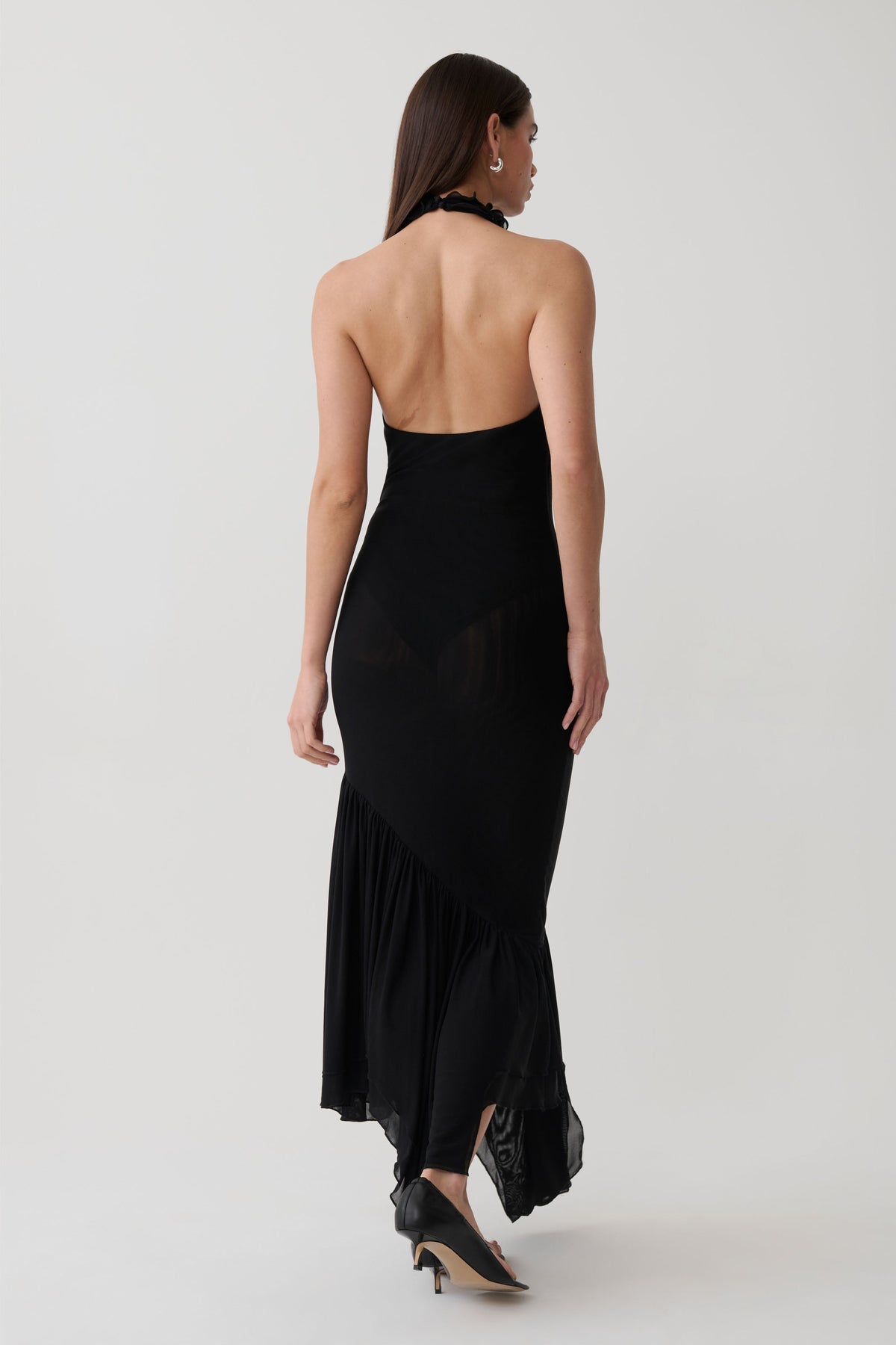 Maisey Mesh Midi Dress - Black #2