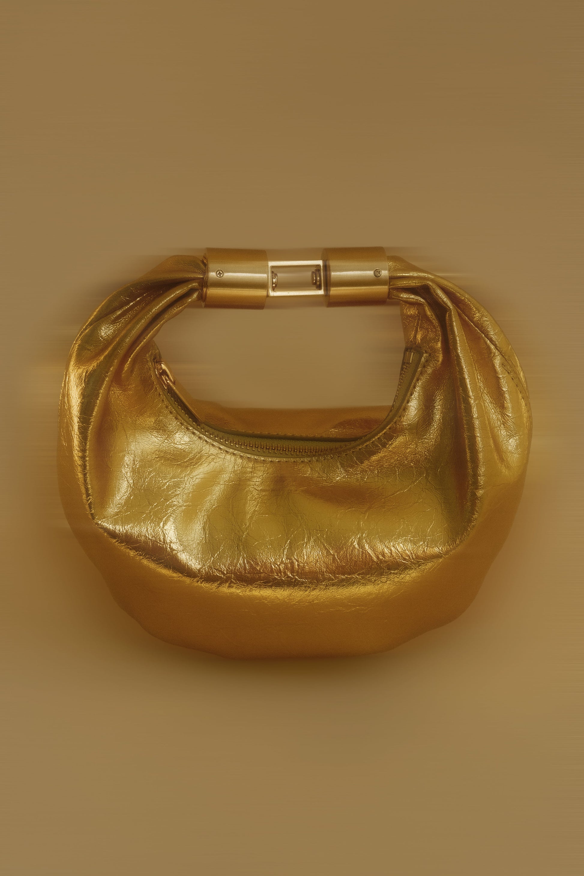 Bristol Mini Croissant Leather Bag - Gold #2