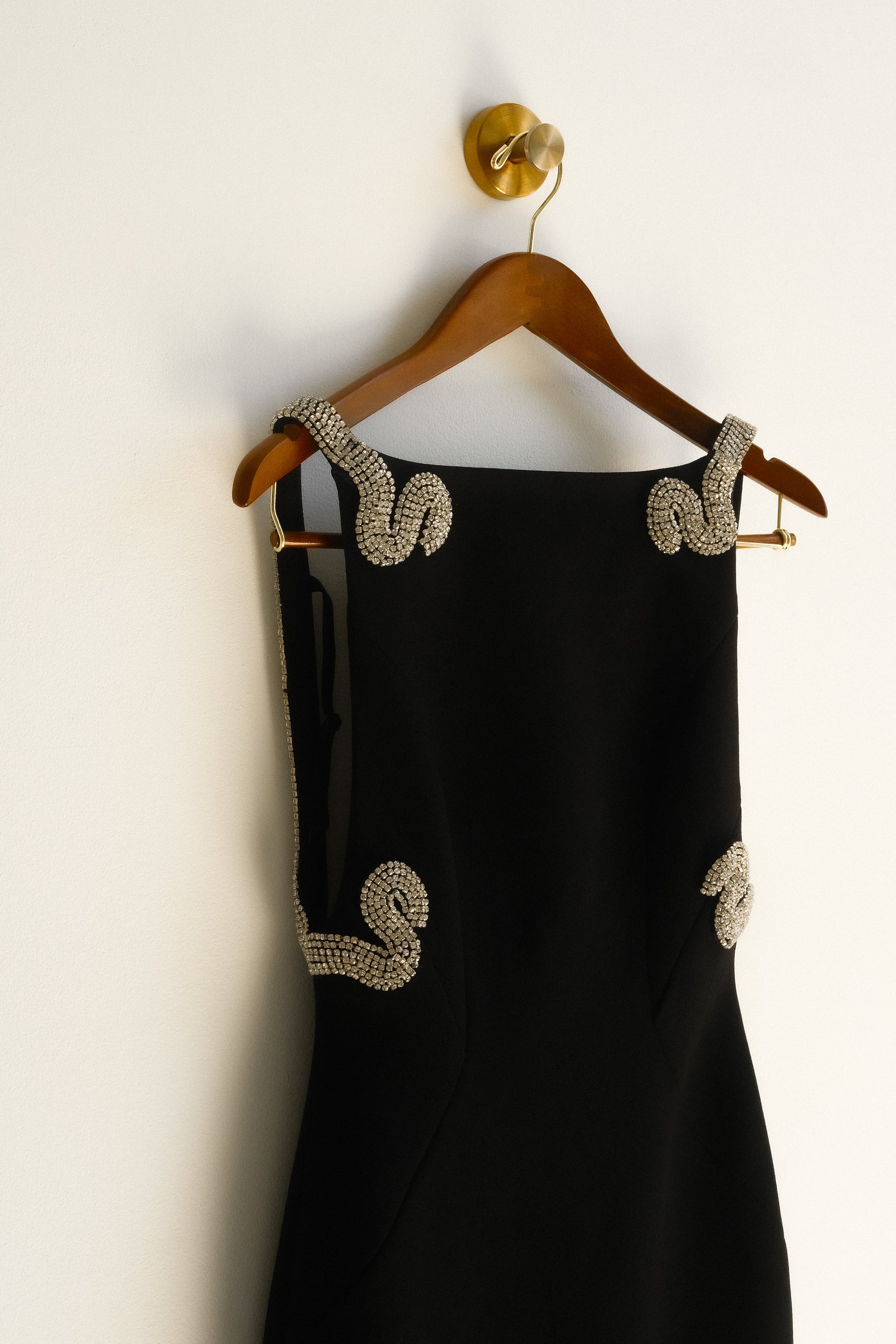 Lorde Embellished Crepe Maxi Dress - Black #11