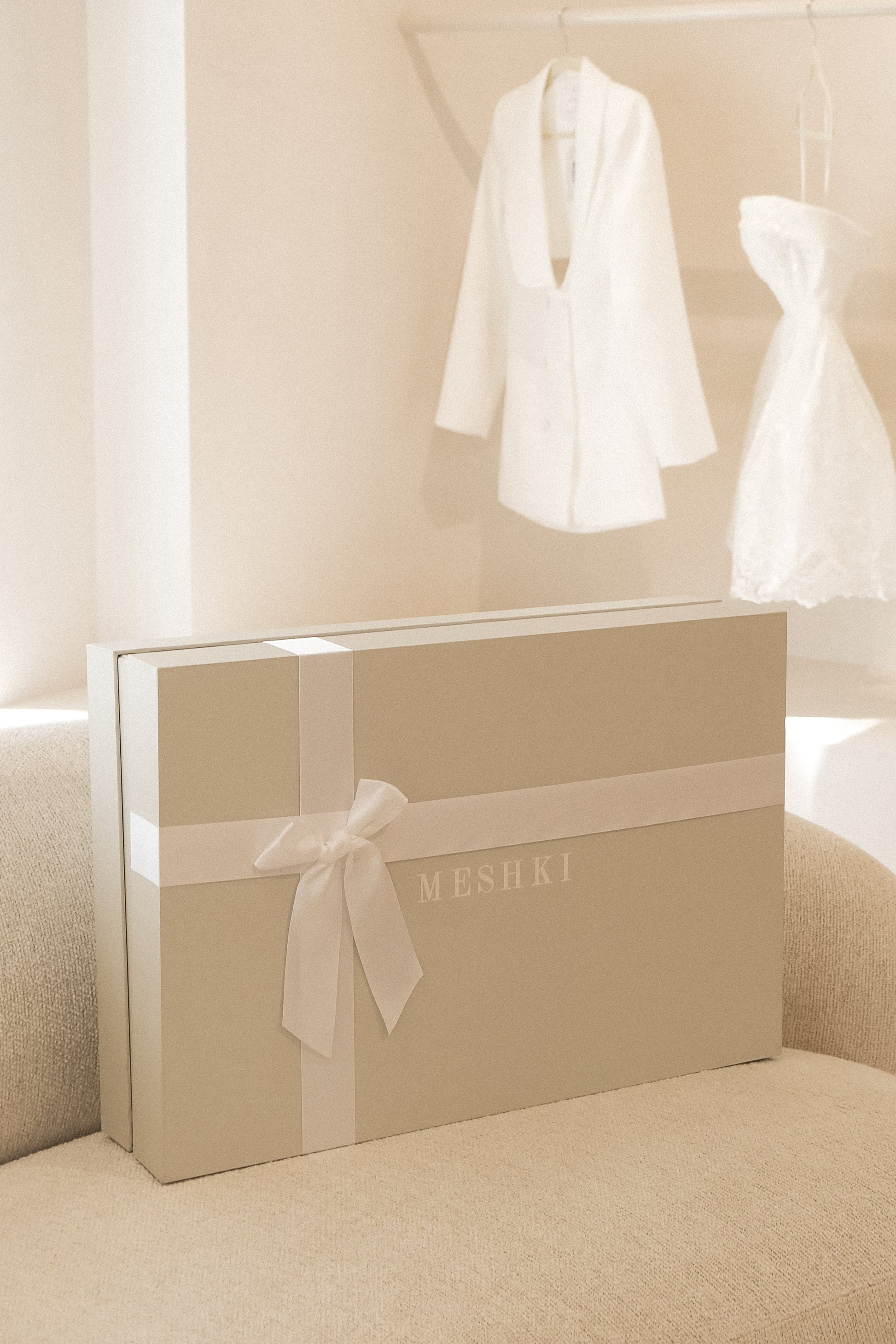 Fontanne Satin Wedding Gown - White #10