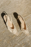 Guinevere Lace Applique Heel - Ivory