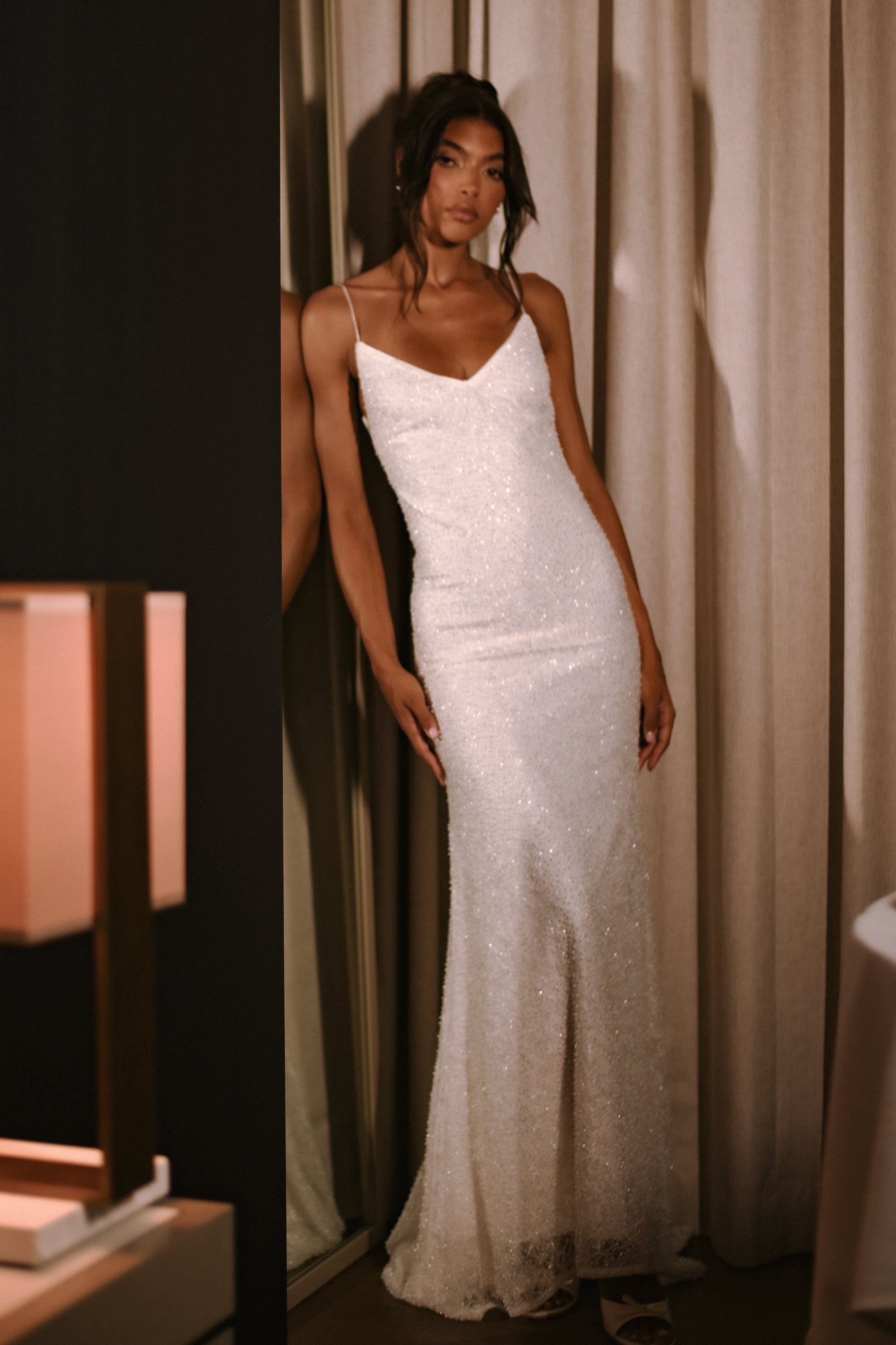 Catalina Pearl Beaded Wedding Gown - White #11