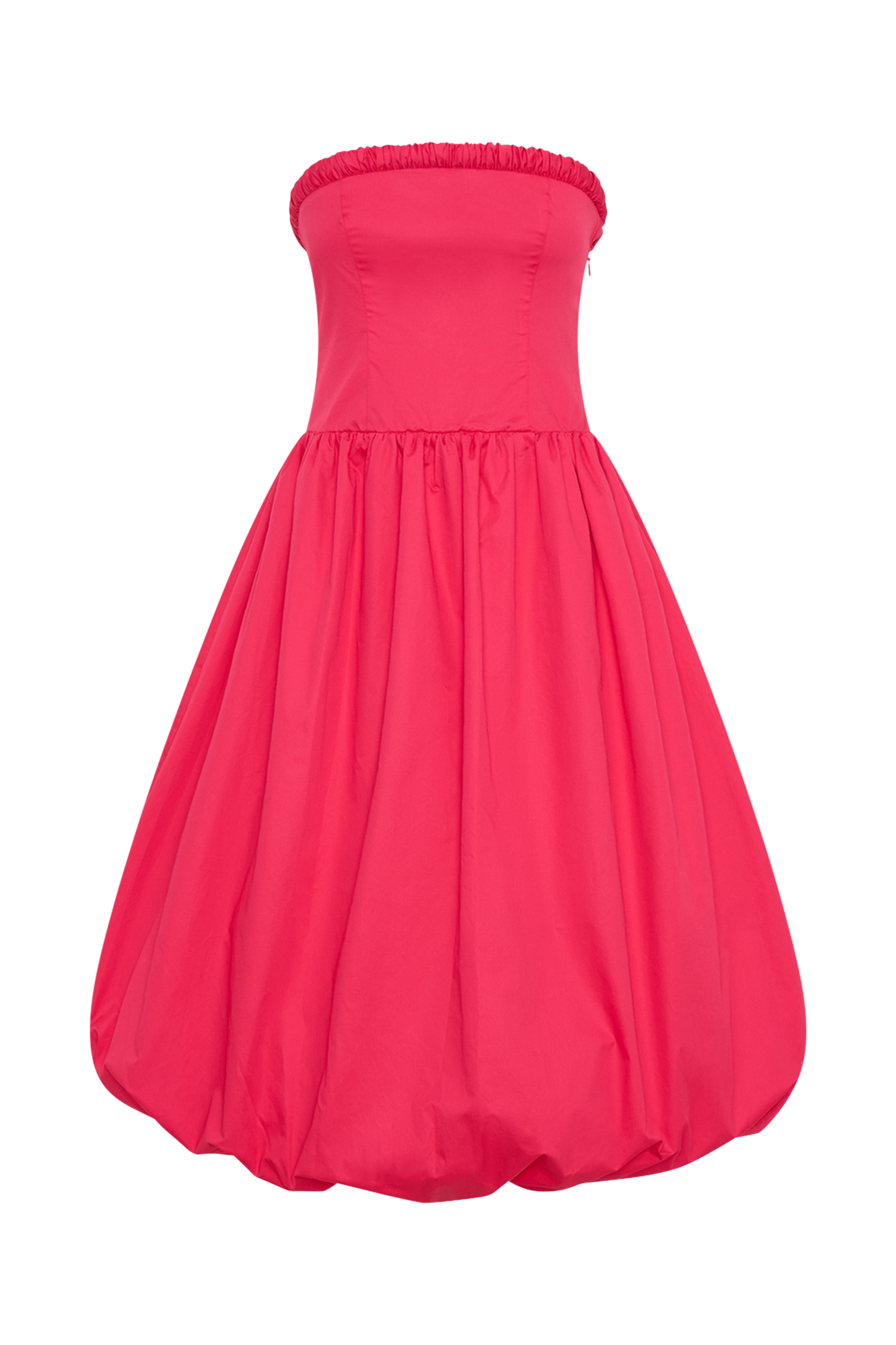 Dulce Puff Midi Dress - Raspberry #7