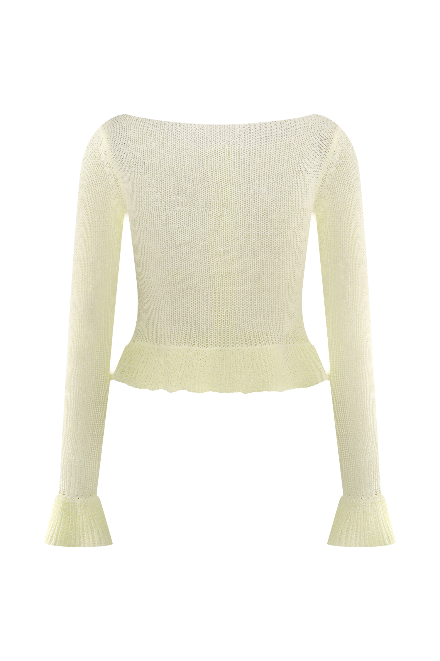 Eleanor Knit Frill Cardigan - White #8