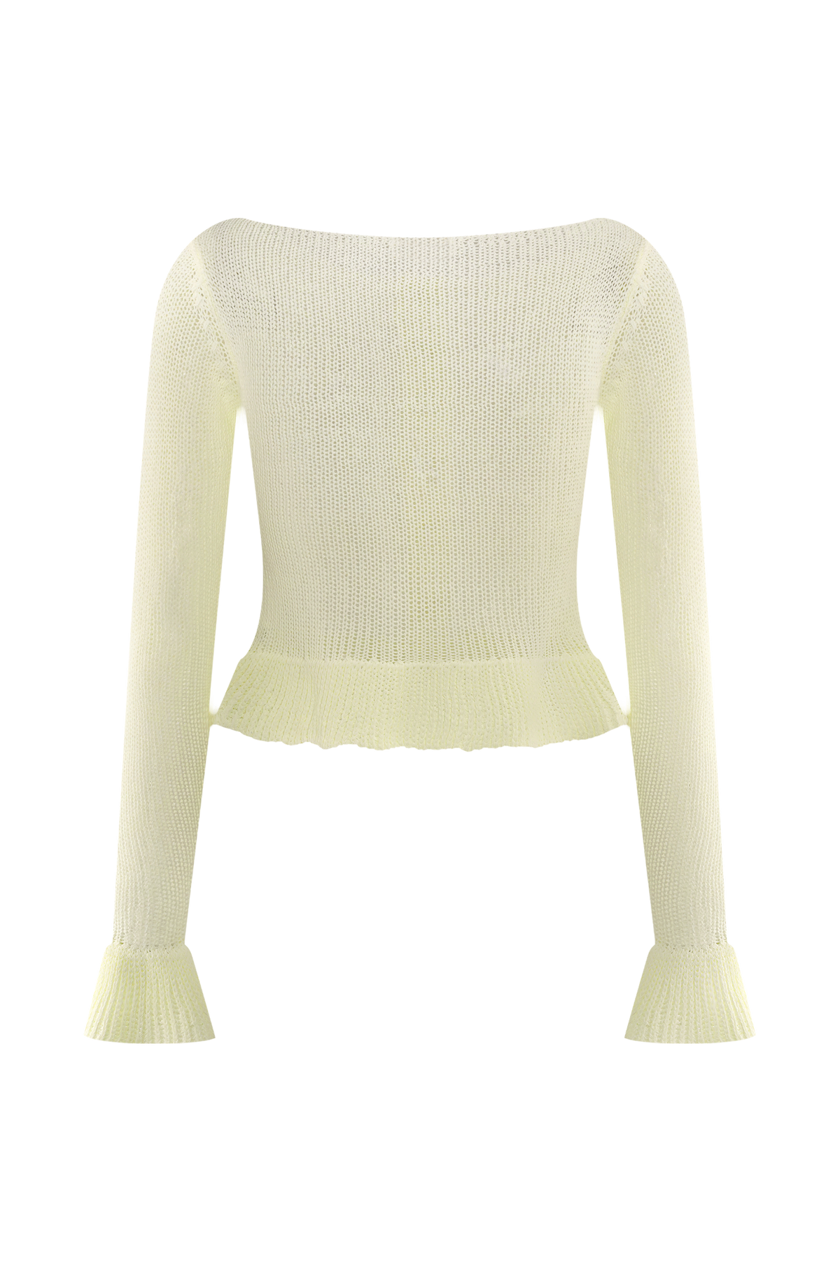 Eleanor Knit Frill Cardigan - White