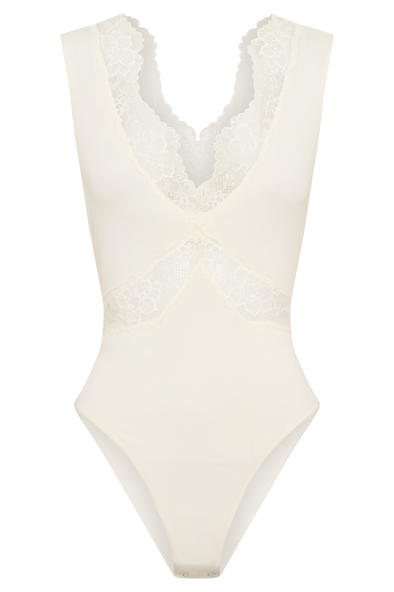 Electra Slinky Lace Bodysuit - Ivory #9