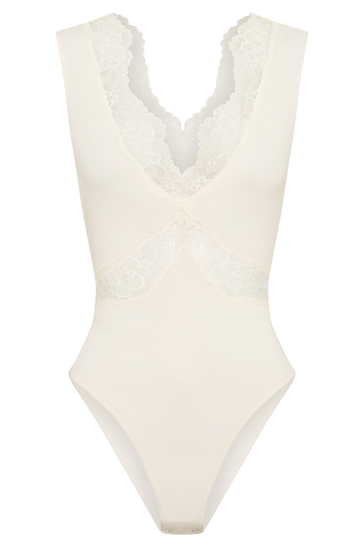 Electra Slinky Lace Bodysuit - Ivory #9