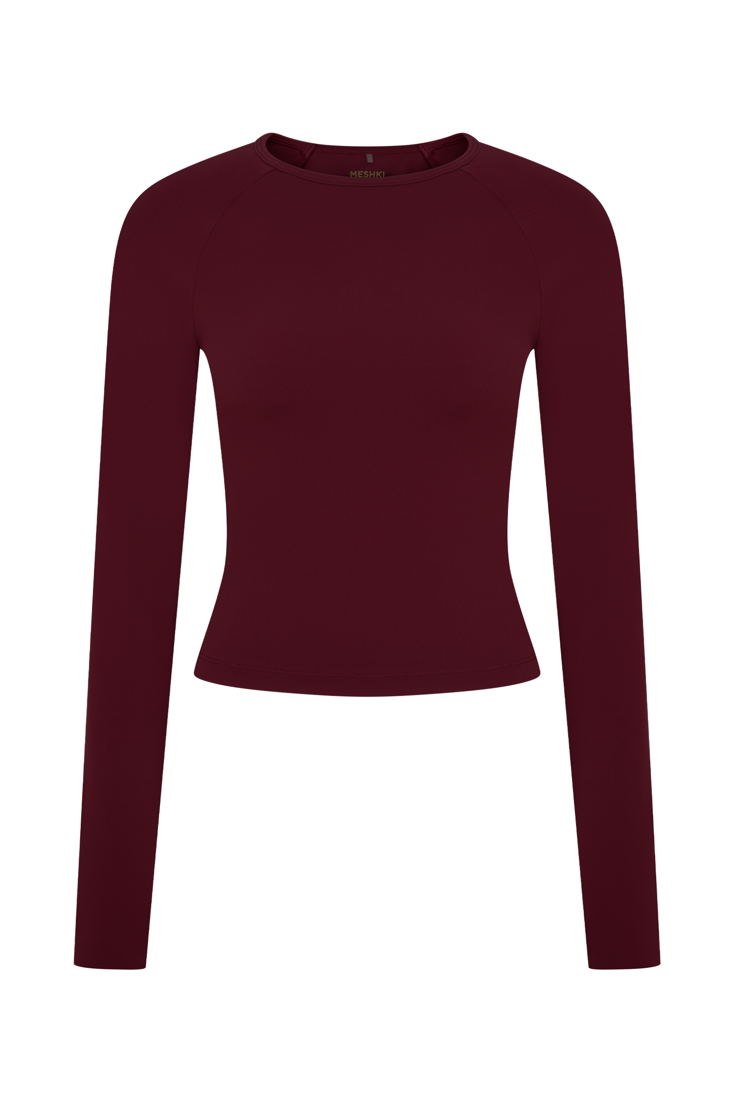 Eliana Long Sleeve Active Top - Burgundy