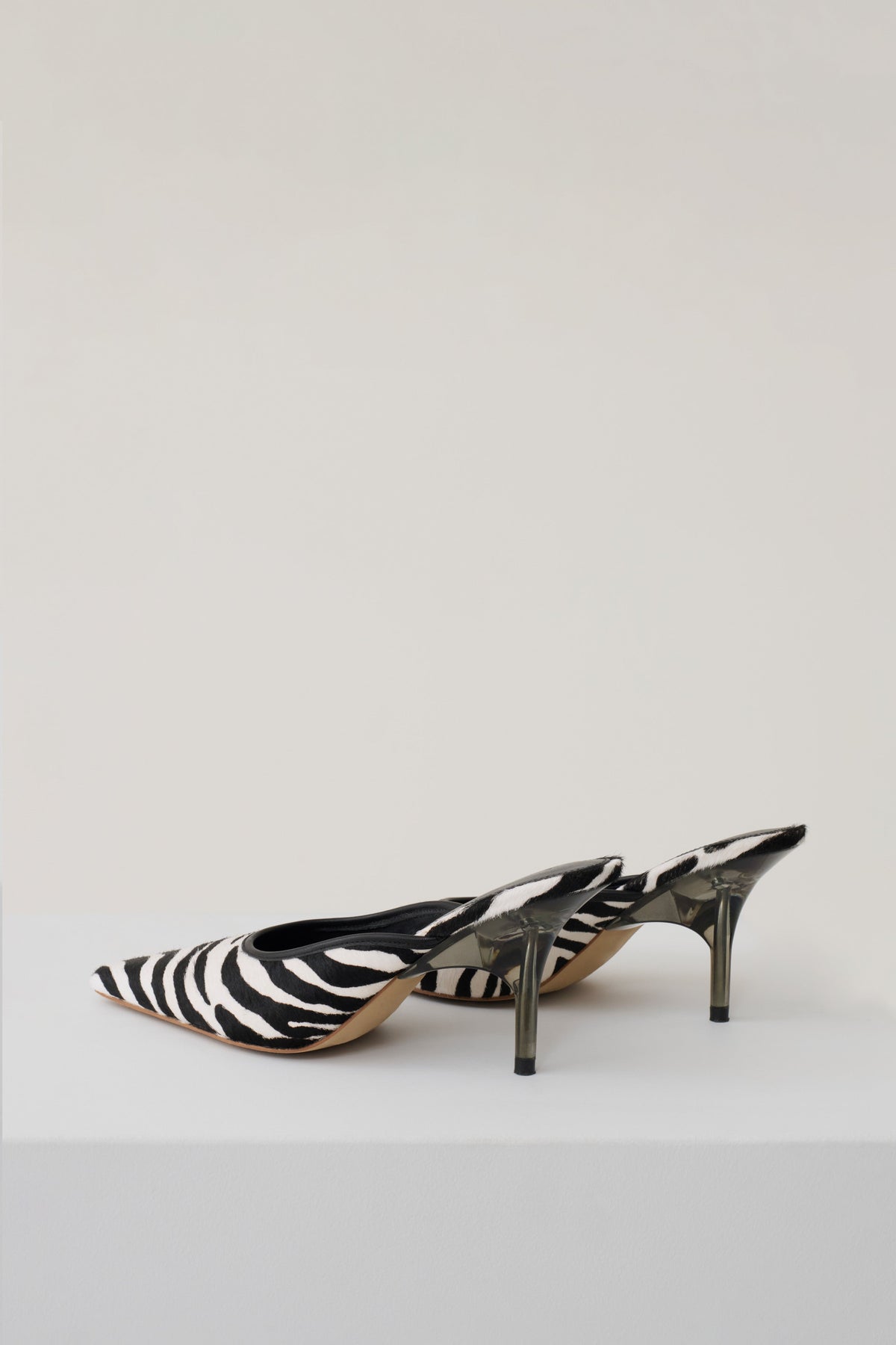 Jules Pointed Toe Mule - Zebra Print #2