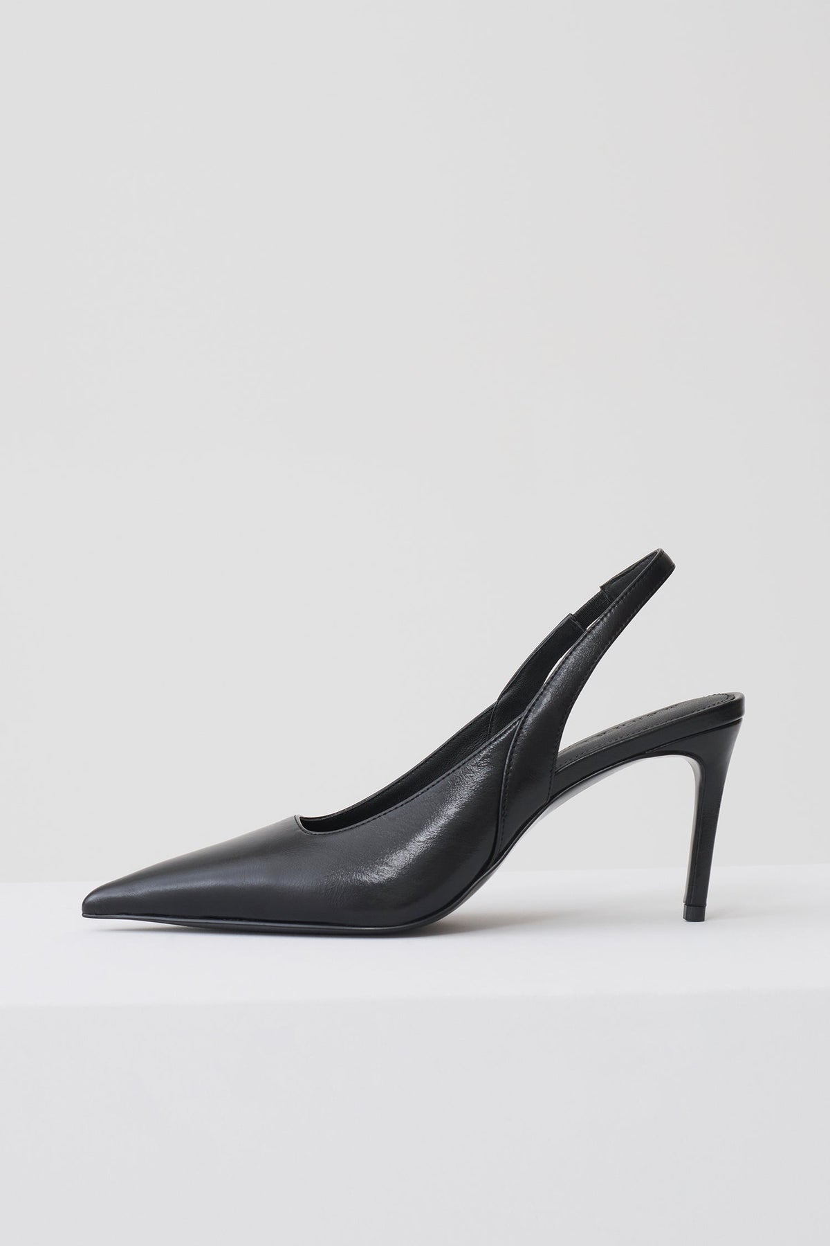 Samar Pointed Sling Back Heels - Black #2