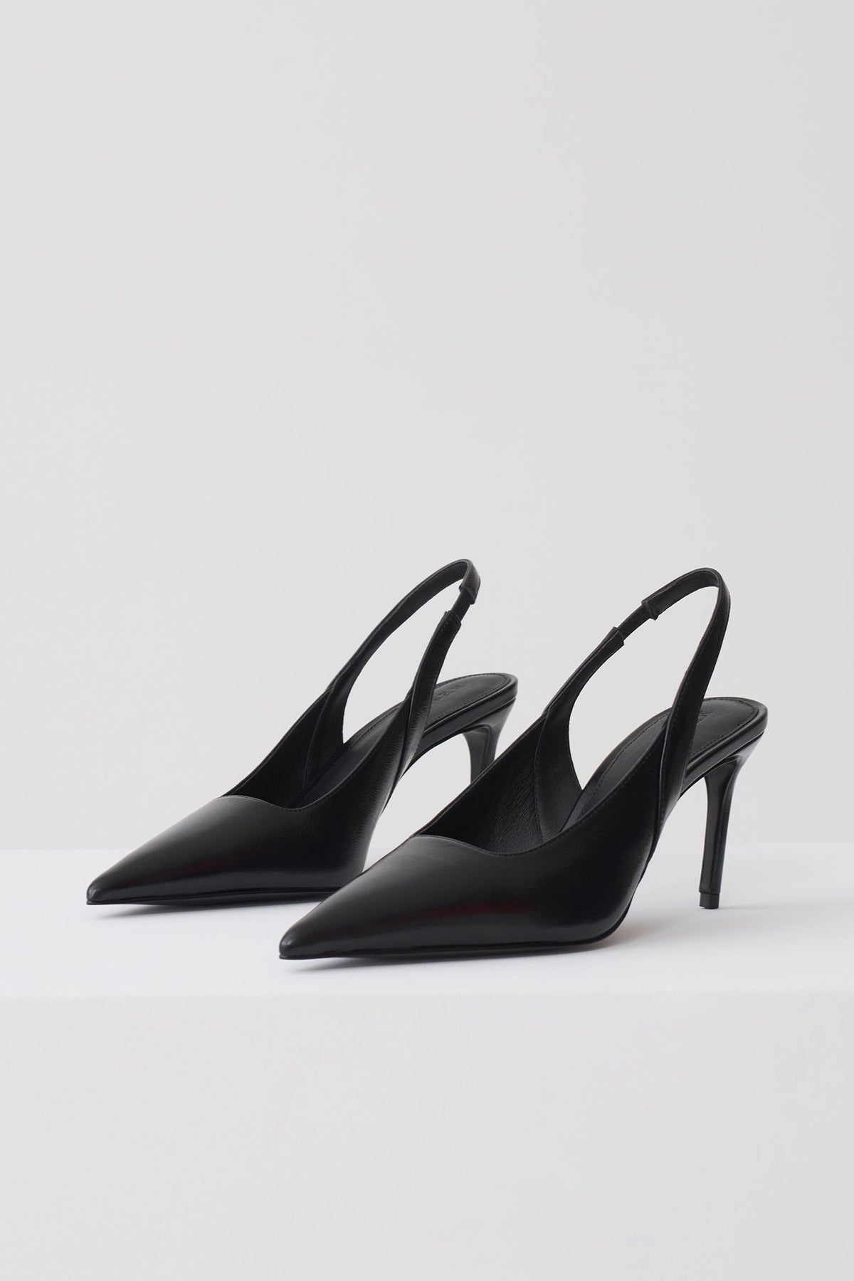 Samar Pointed Sling Back Heels - Black #3