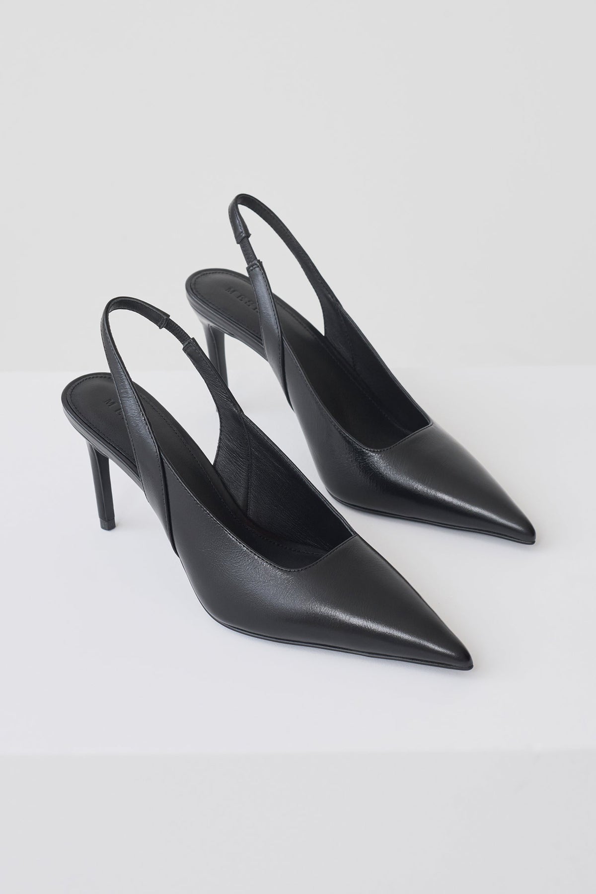 Samar Pointed Sling Back Heels - Black #5