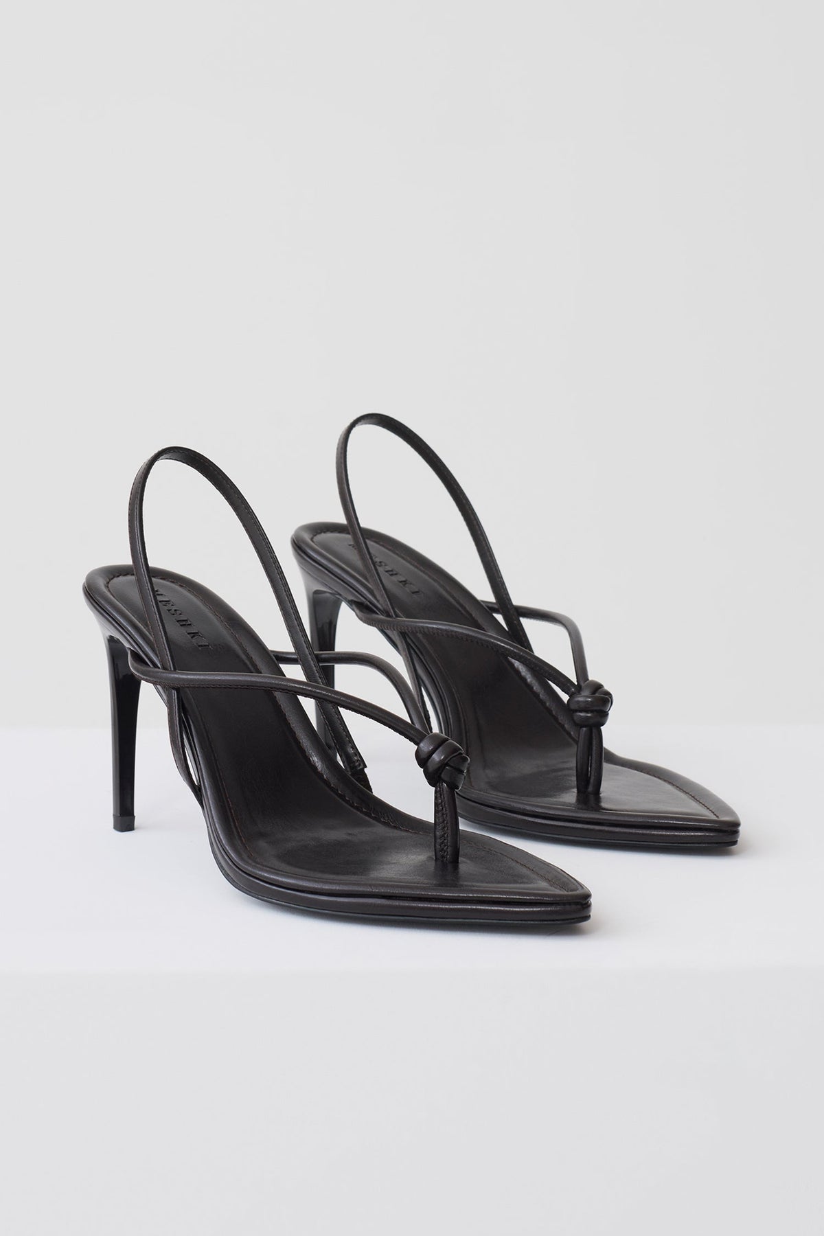 Nikkie Knot Sling Back Heel - Chocolate #2