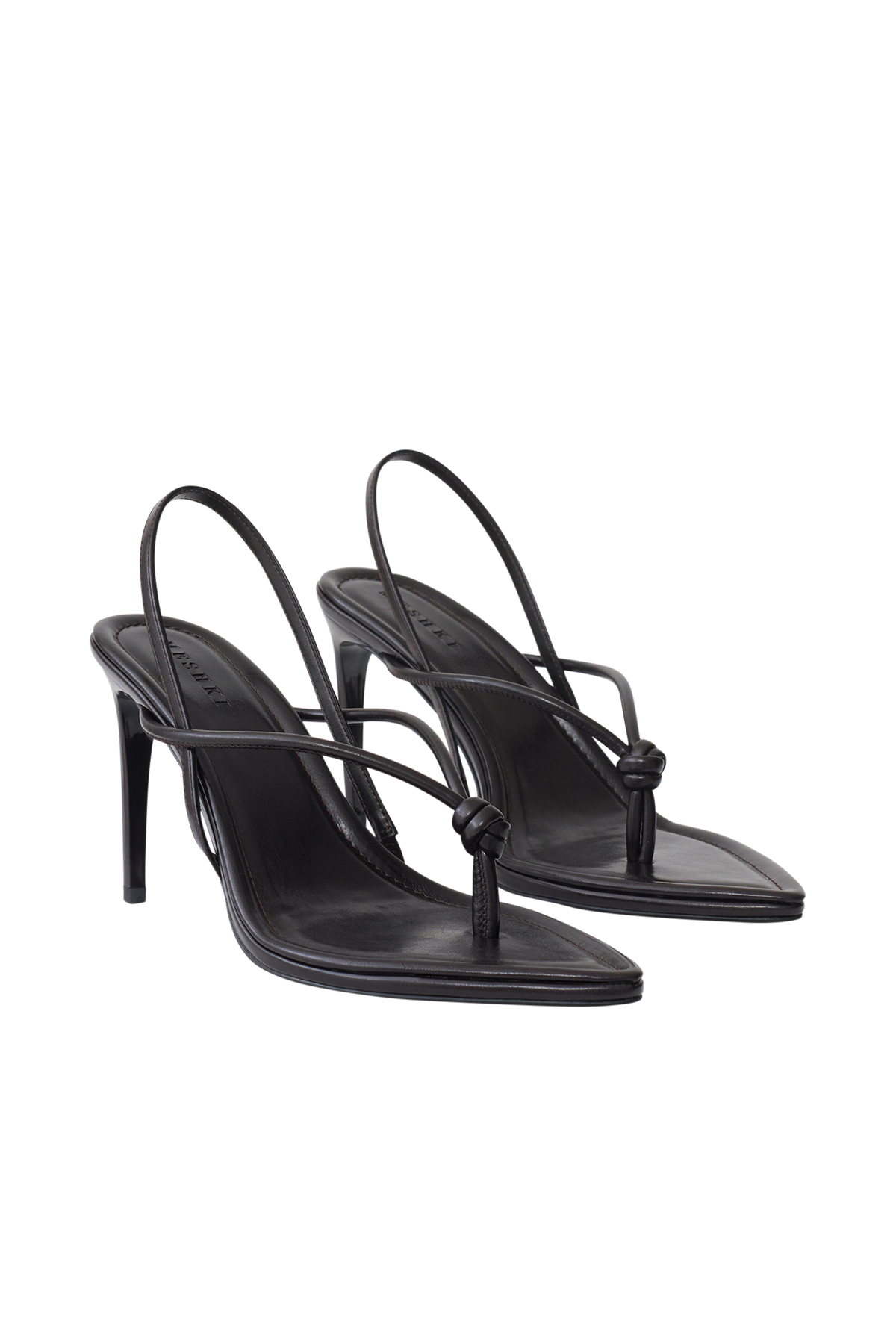 Nikkie Knot Sling Back Heel - Chocolate