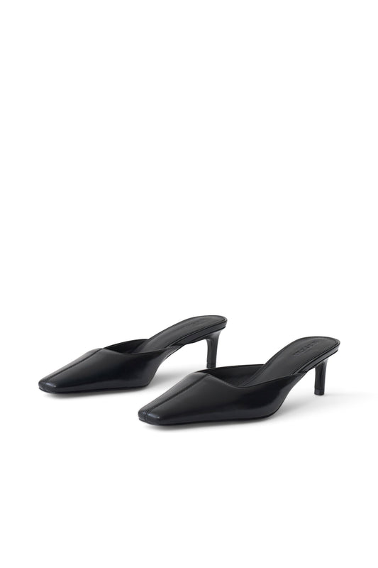 Stevie Pointed Square Toe Mule - Black