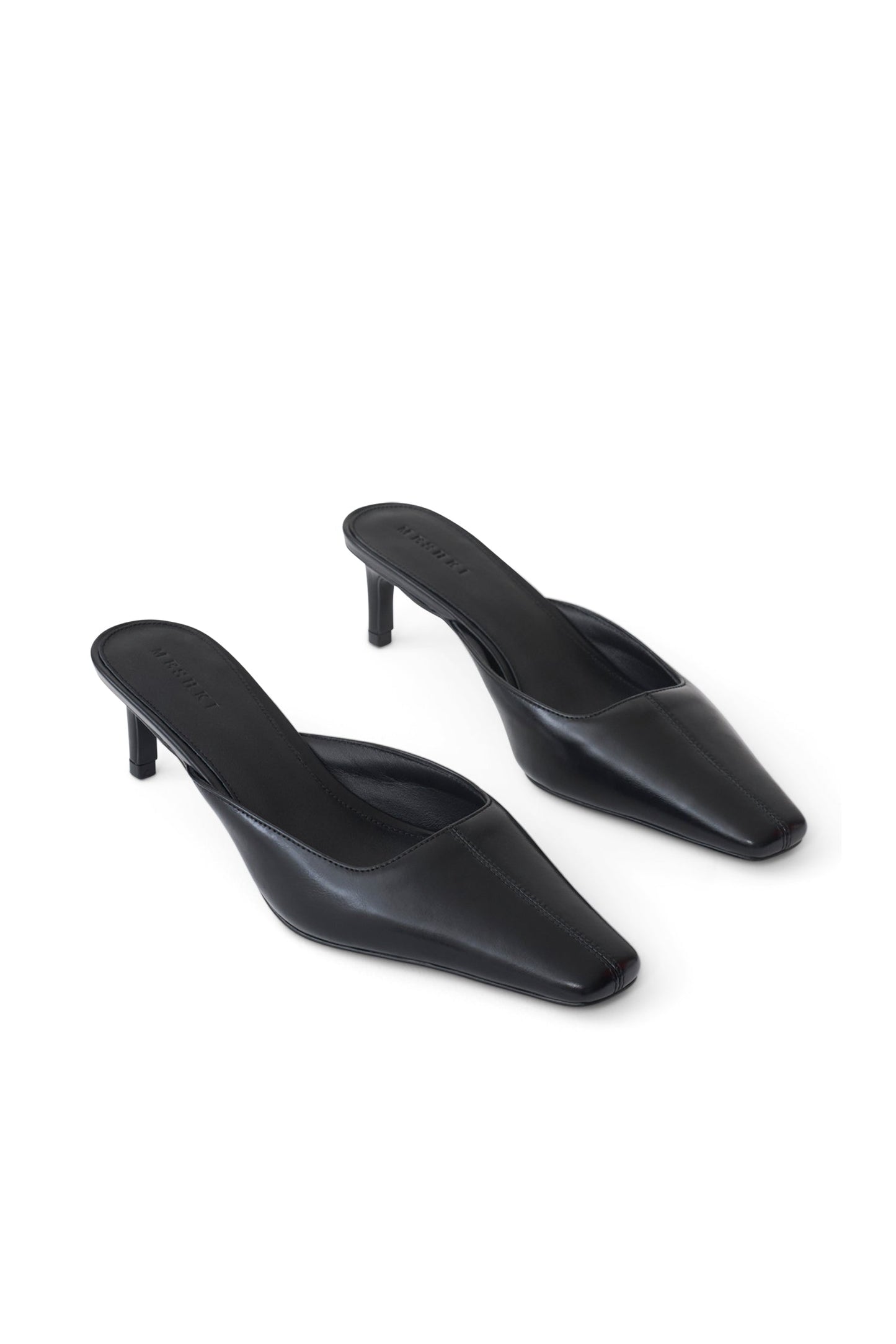 Stevie Pointed Square Toe Mule - Black