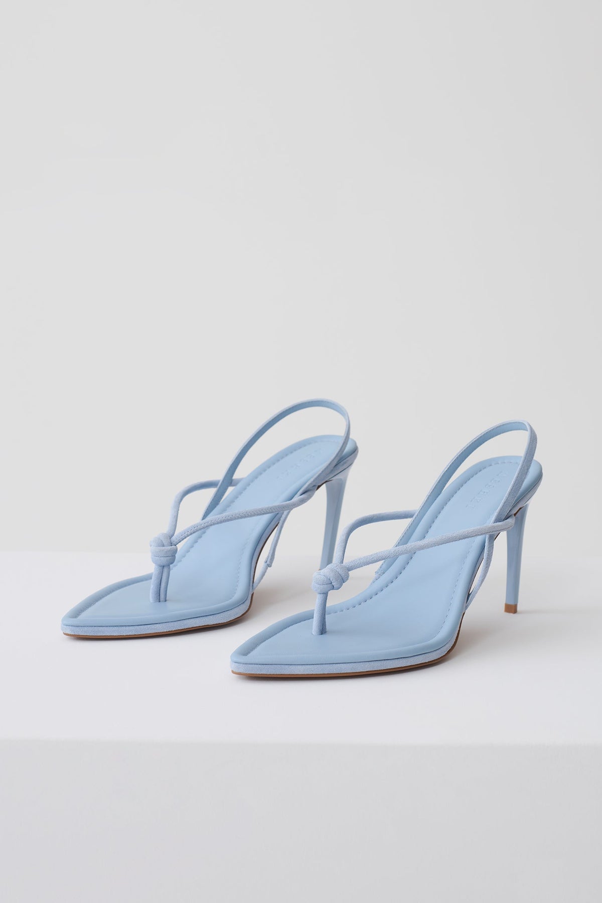Nikkie Knot Sling Back Heel - Pale Blue Suede #2