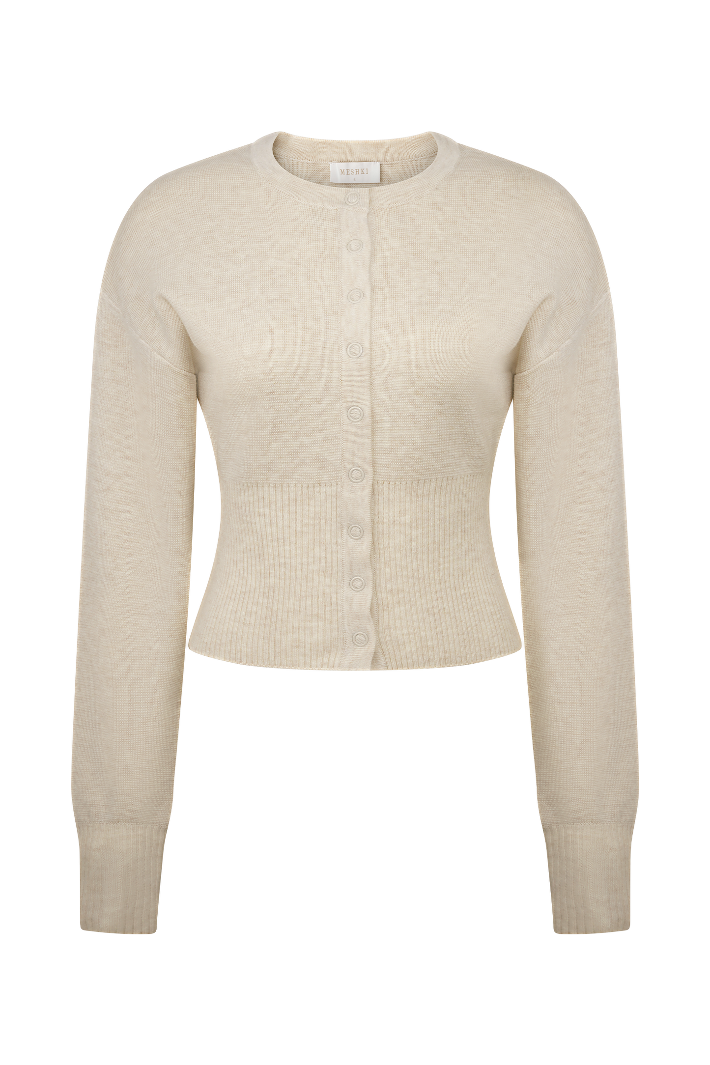 Ferne Button Up Knit Cardigan - Oat Marle