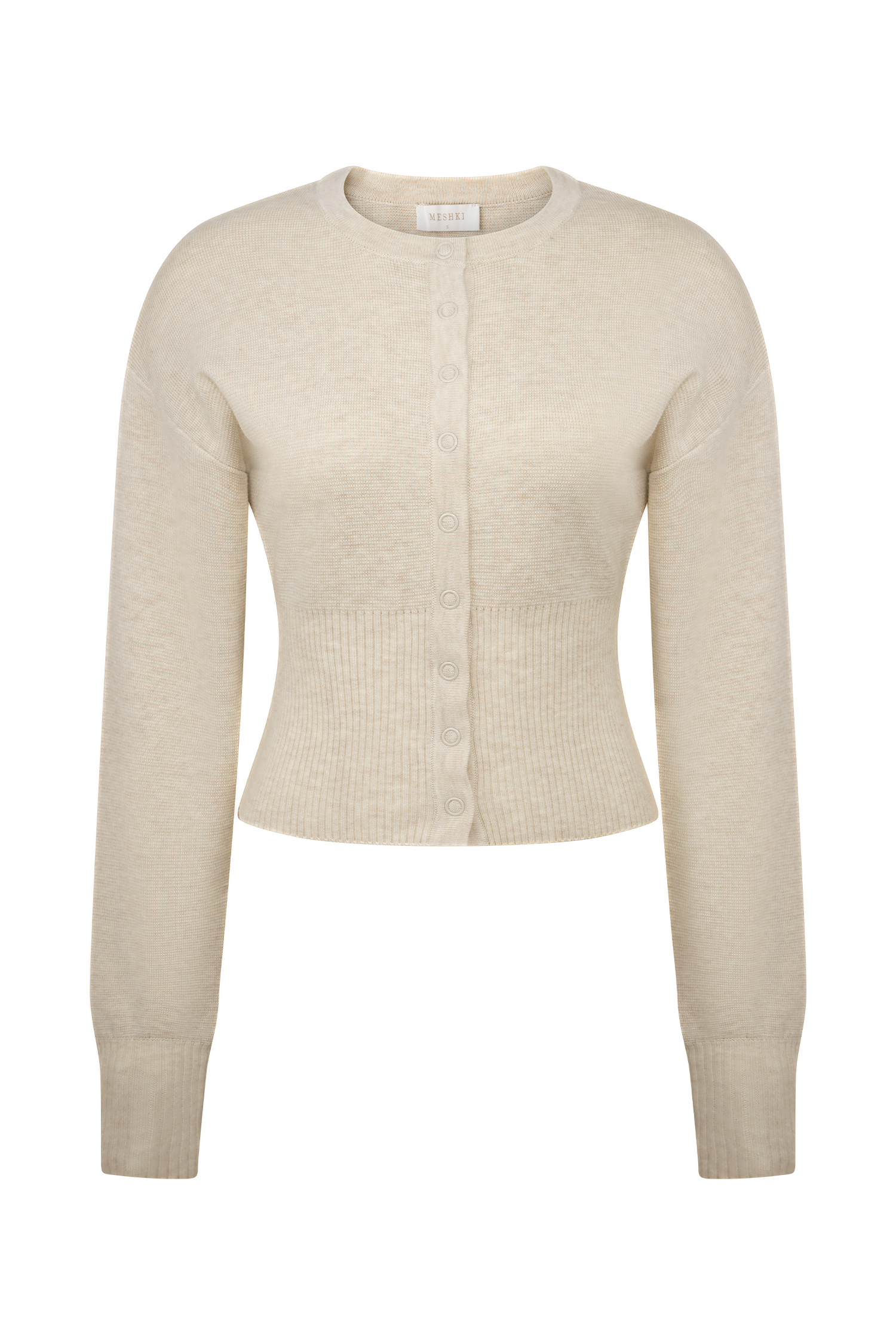 Ferne Button Up Knit Cardigan - Oat Marle #9