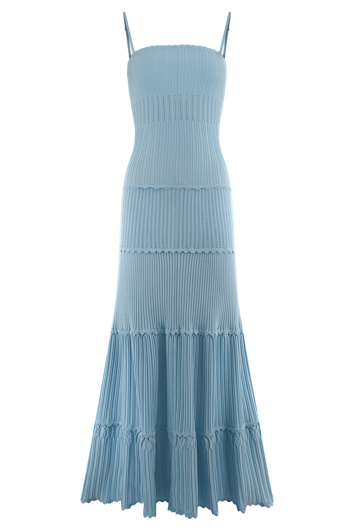 Finley Pointelle Knit Maxi Dress - Cornflower Blue #9