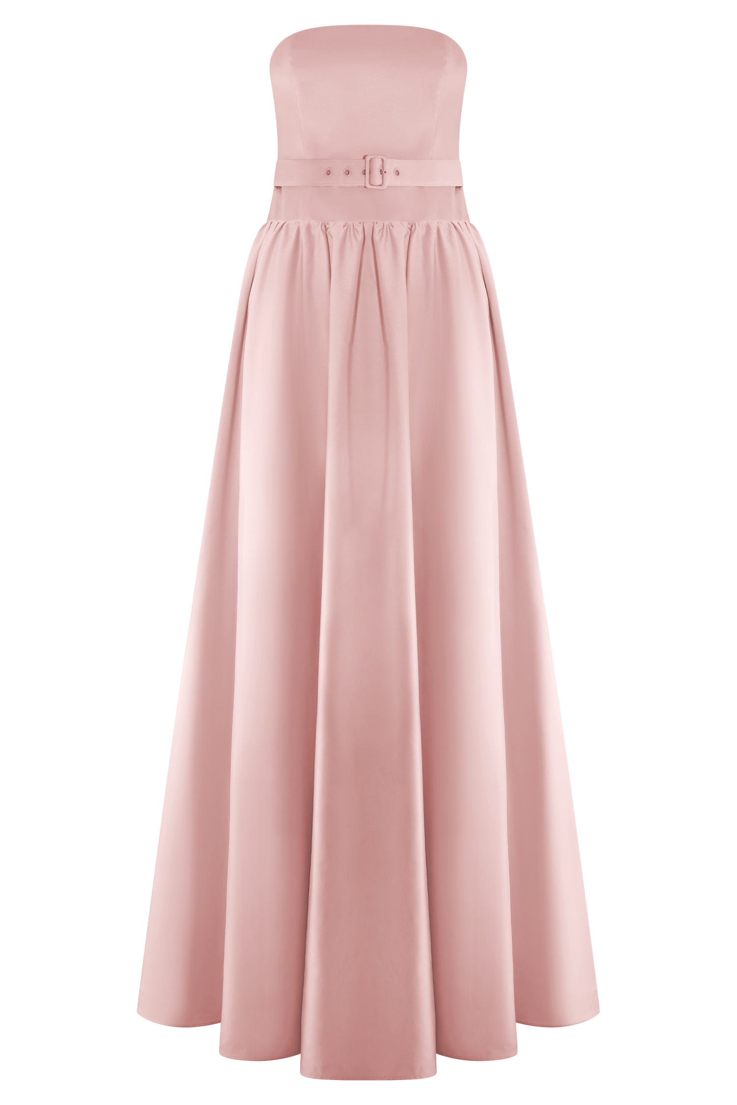 Florence Strapless Belted Maxi Dress - Baby Pink #9