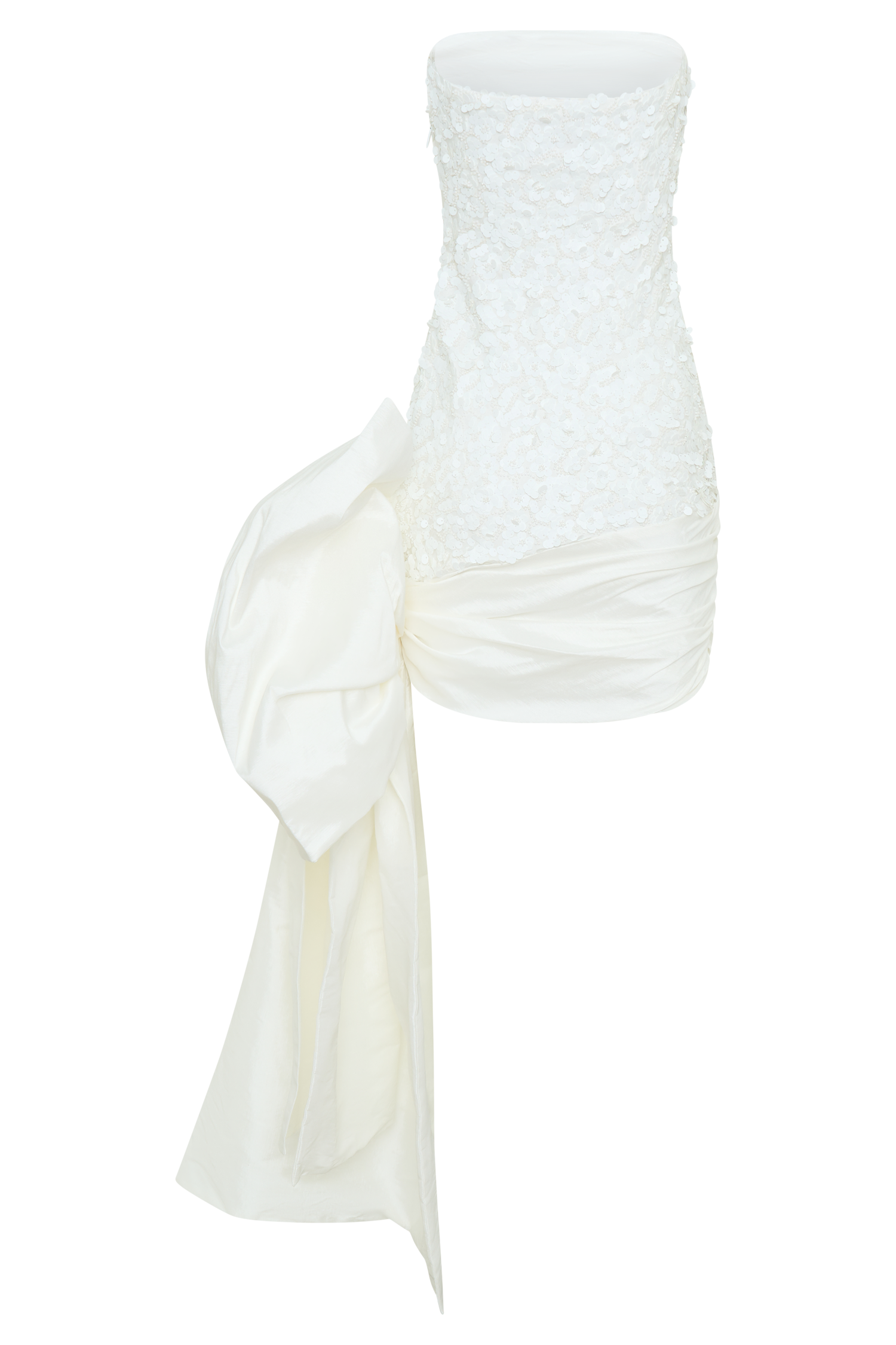 Franka Strapless Bow Mini Dress - White #9